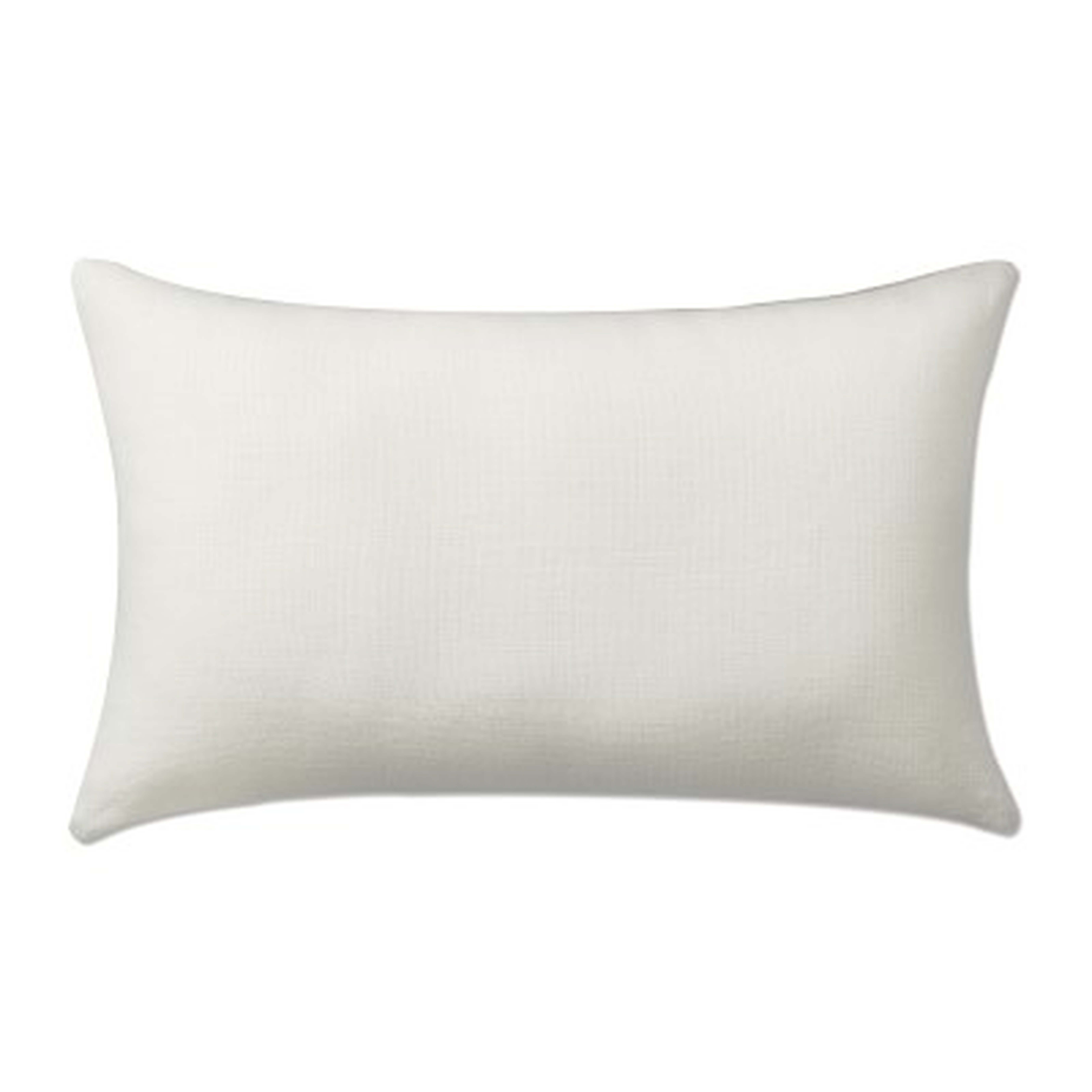 Reversible Belgian Linen Lumbar Pillow Cover, 14" X 22", Oyster/Natural - Williams Sonoma