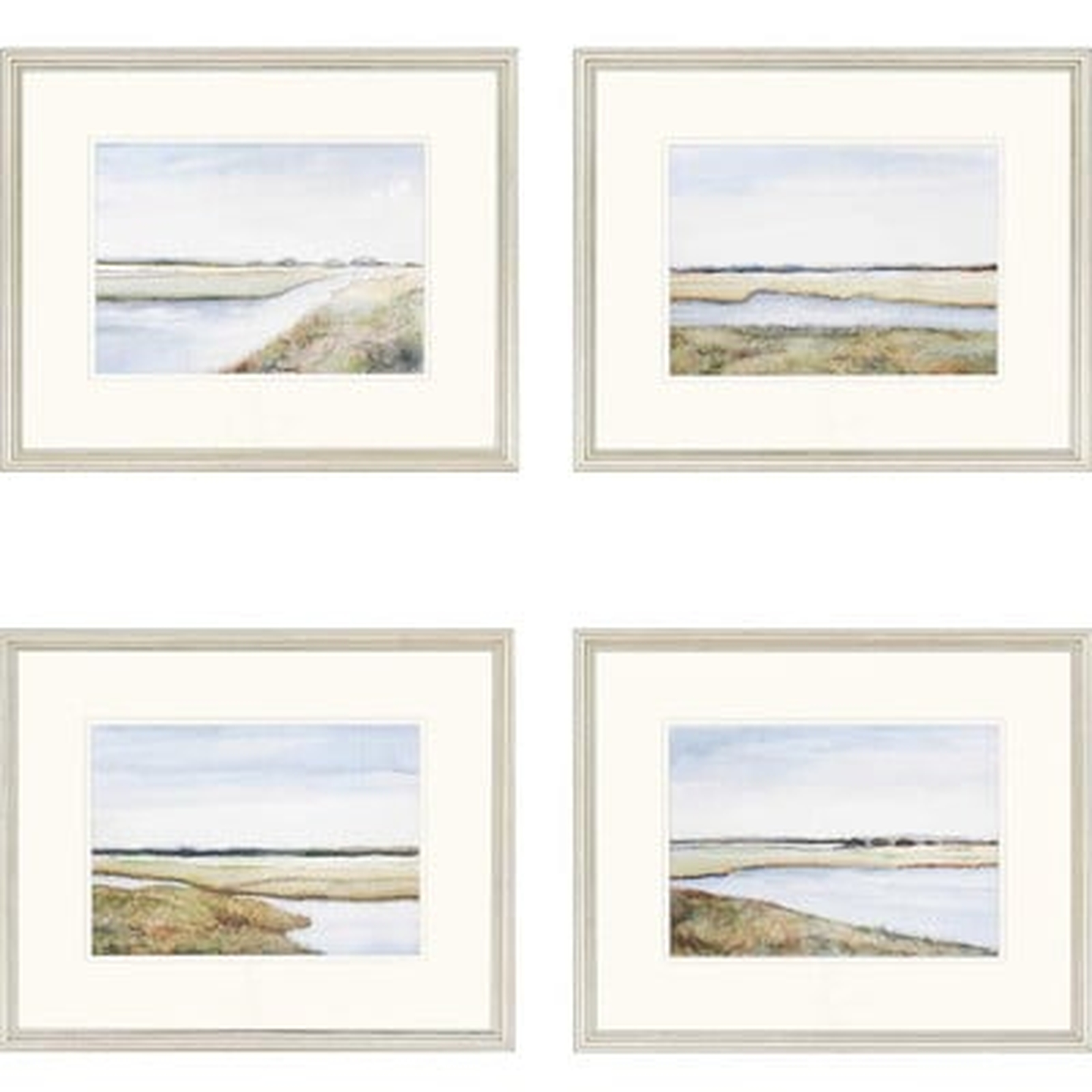 'Marshes Giclee' 4 Piece Framed Painting Print Set - Birch Lane