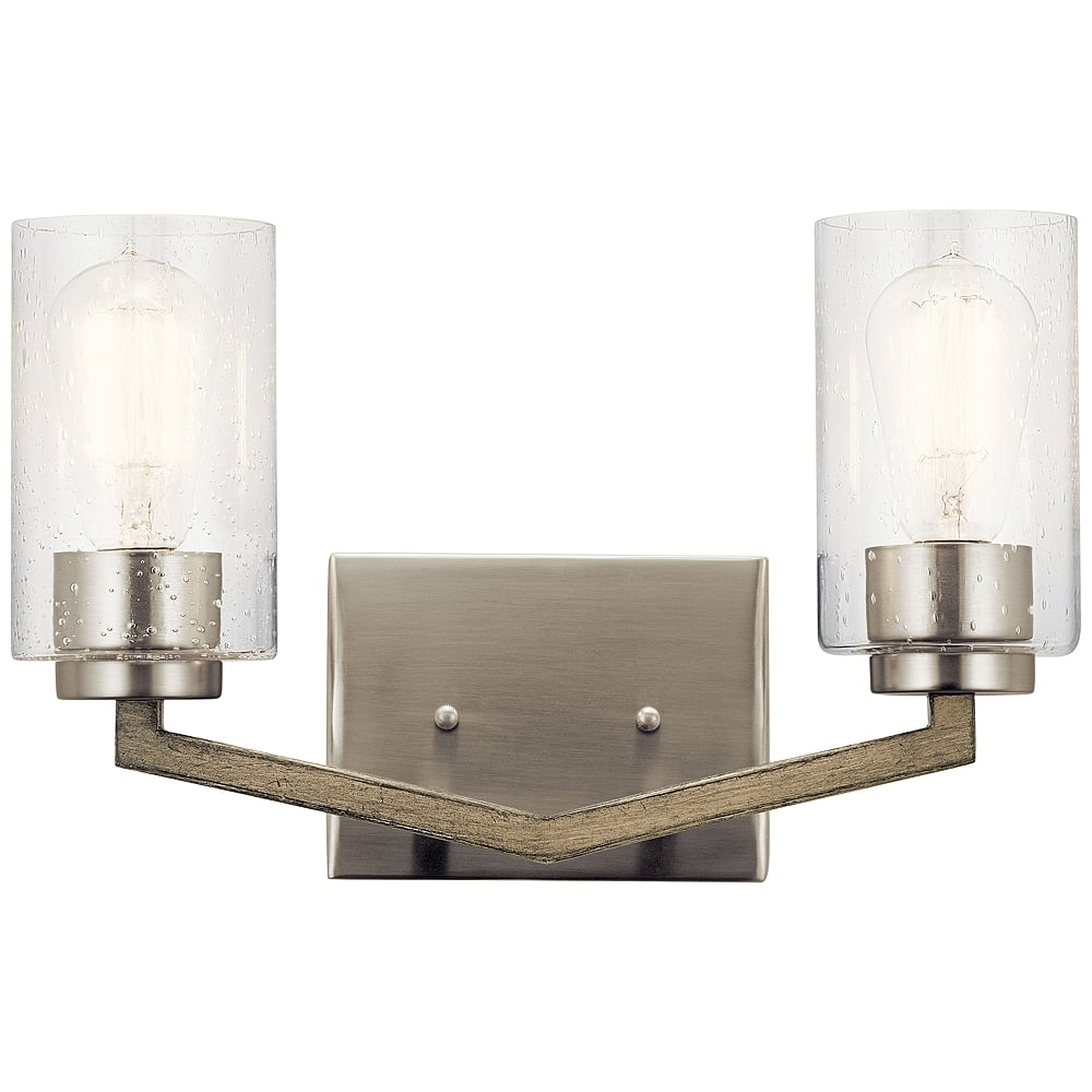 Deryn 9" High Distressed Antique Gray 2-Light Wall Sconce - Style # 76D85 - Lamps Plus