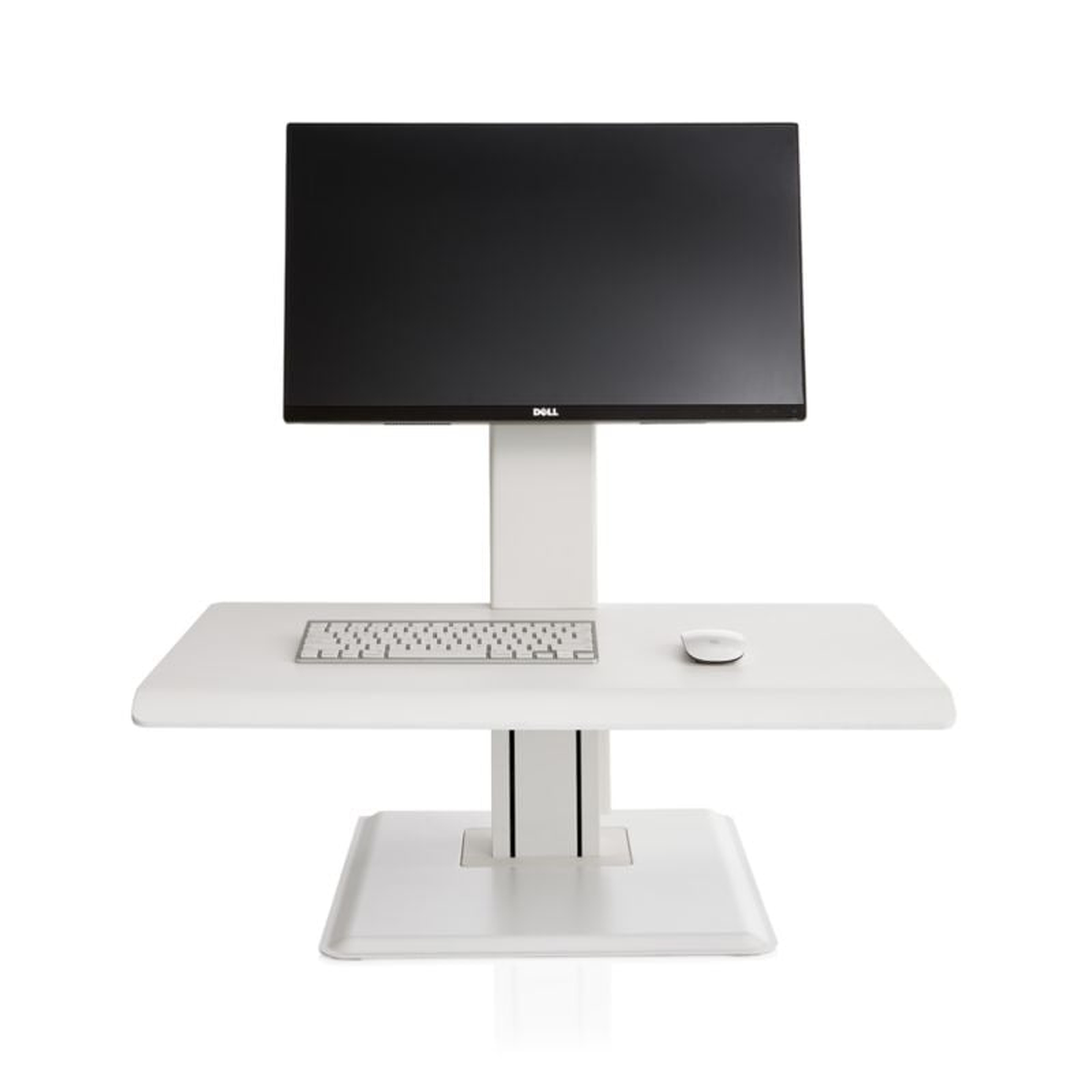 Humanscale ® White Single Monitor Quickstand Eco Standing Desk Converter - Crate and Barrel