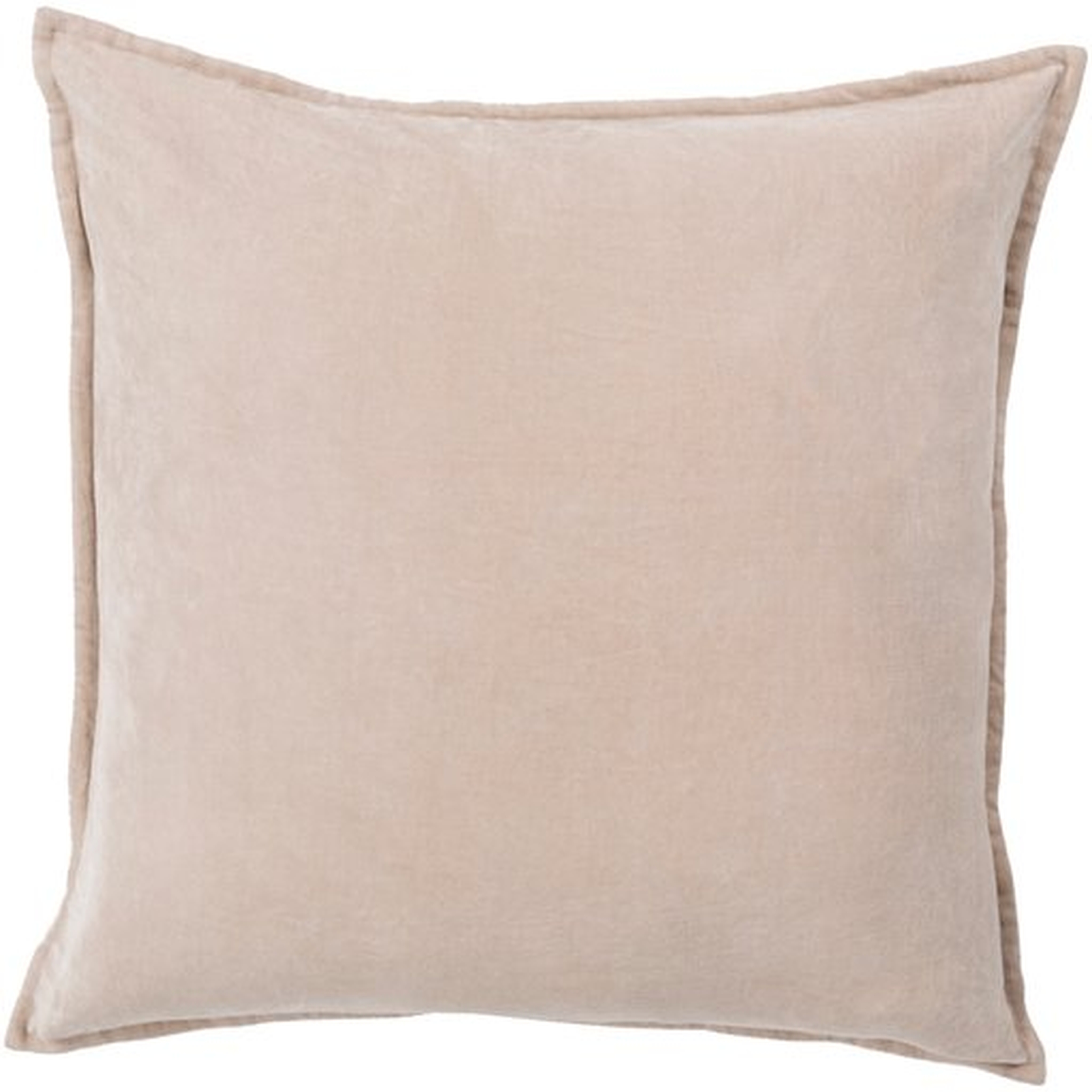 20" x 20" Gabrielle Pillow Taupe with down insert - Studio Marcette