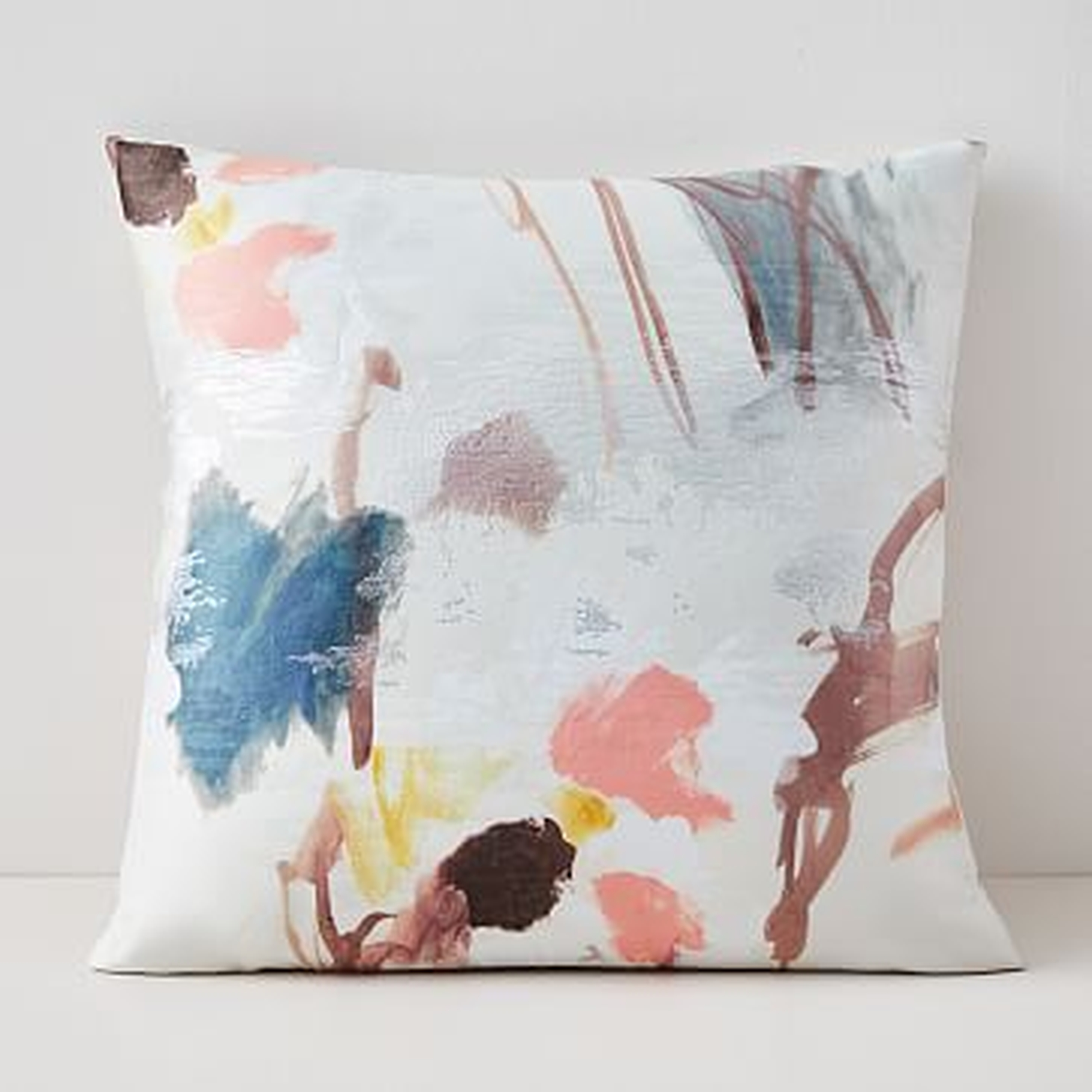 Gilded Watercolor Brocade Pillow Cover, 20"x20", Multi - West Elm
