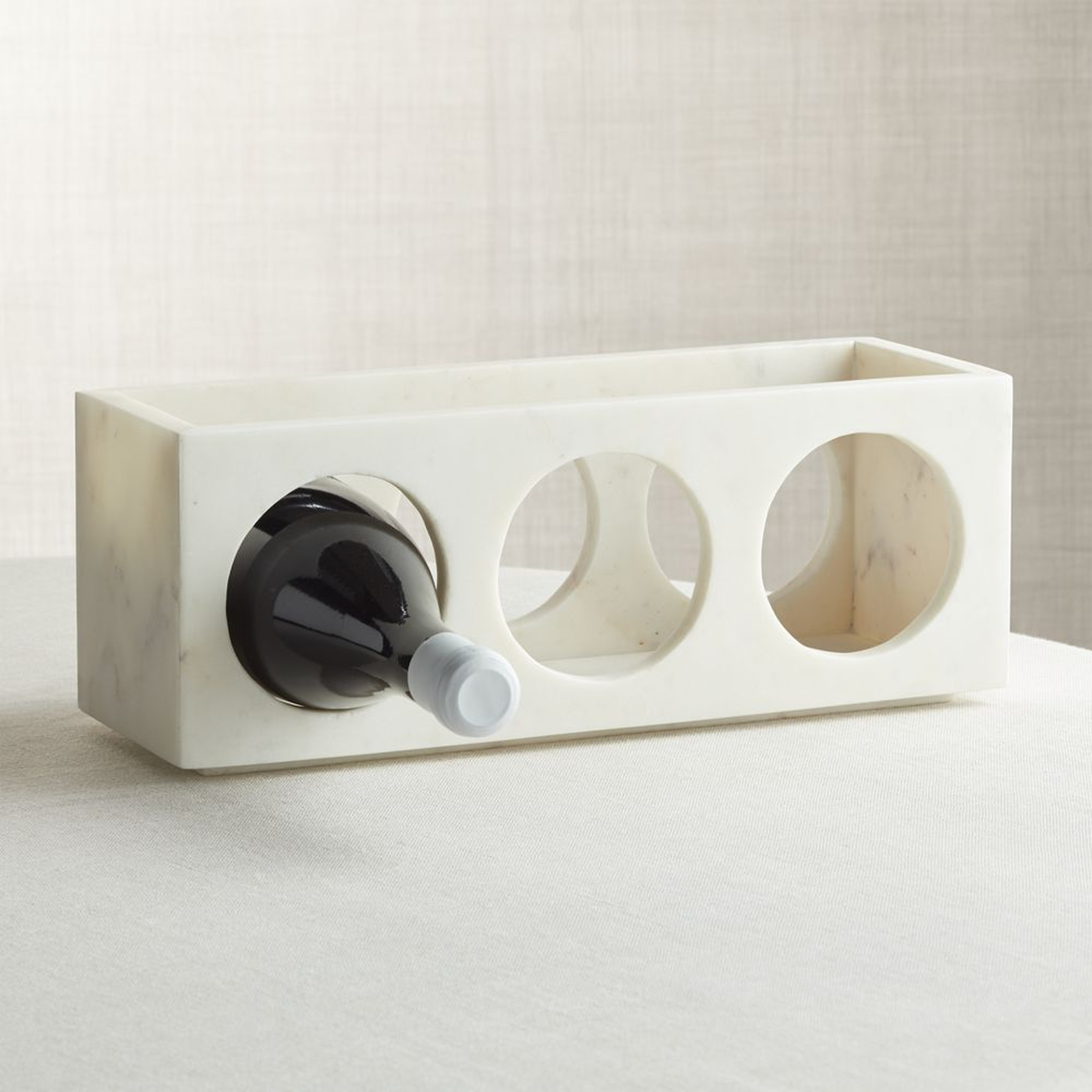 Marble Stacking 3-Bottle Wine Rack - Crate and Barrel