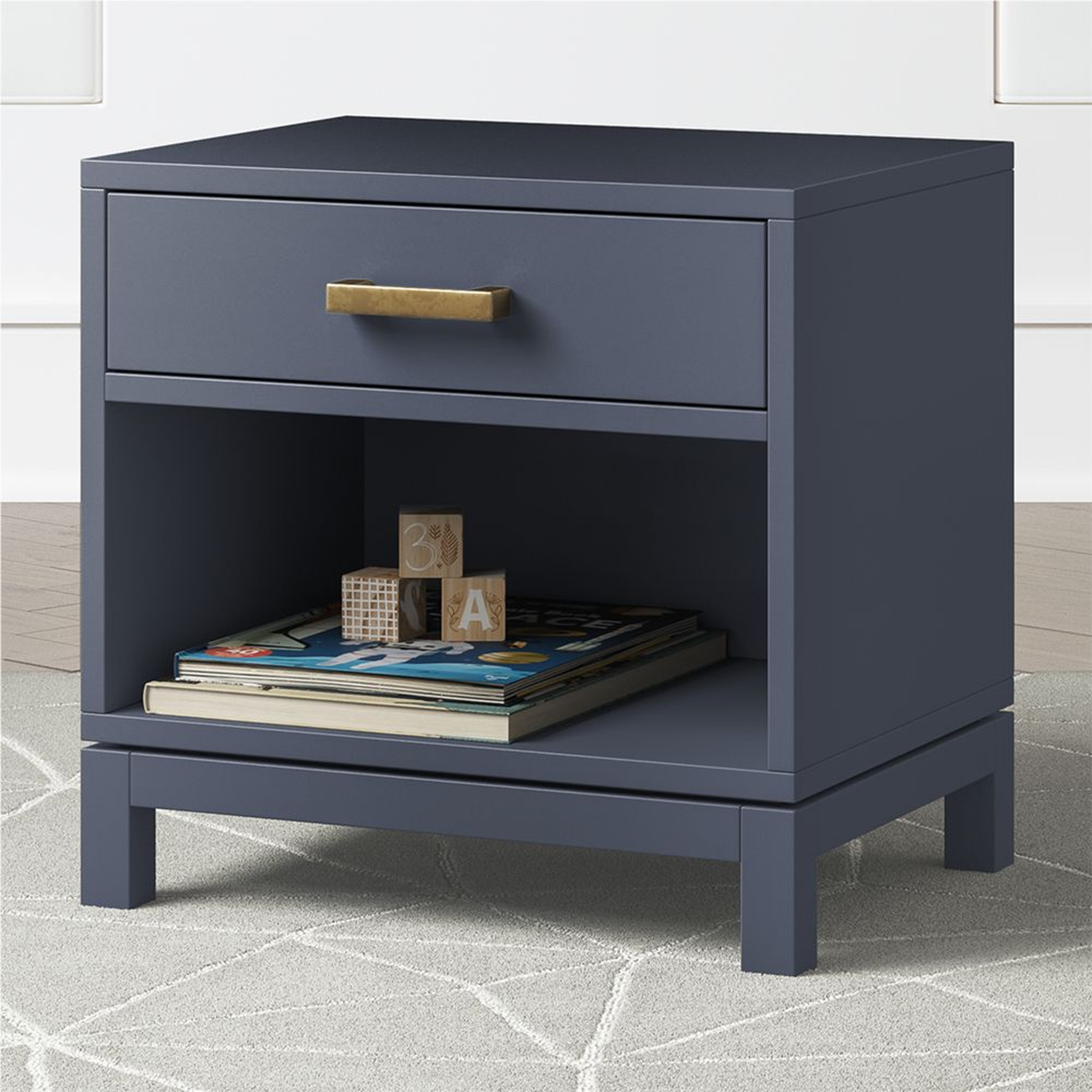 Kids Parke Navy Blue Nightstand - Crate and Barrel