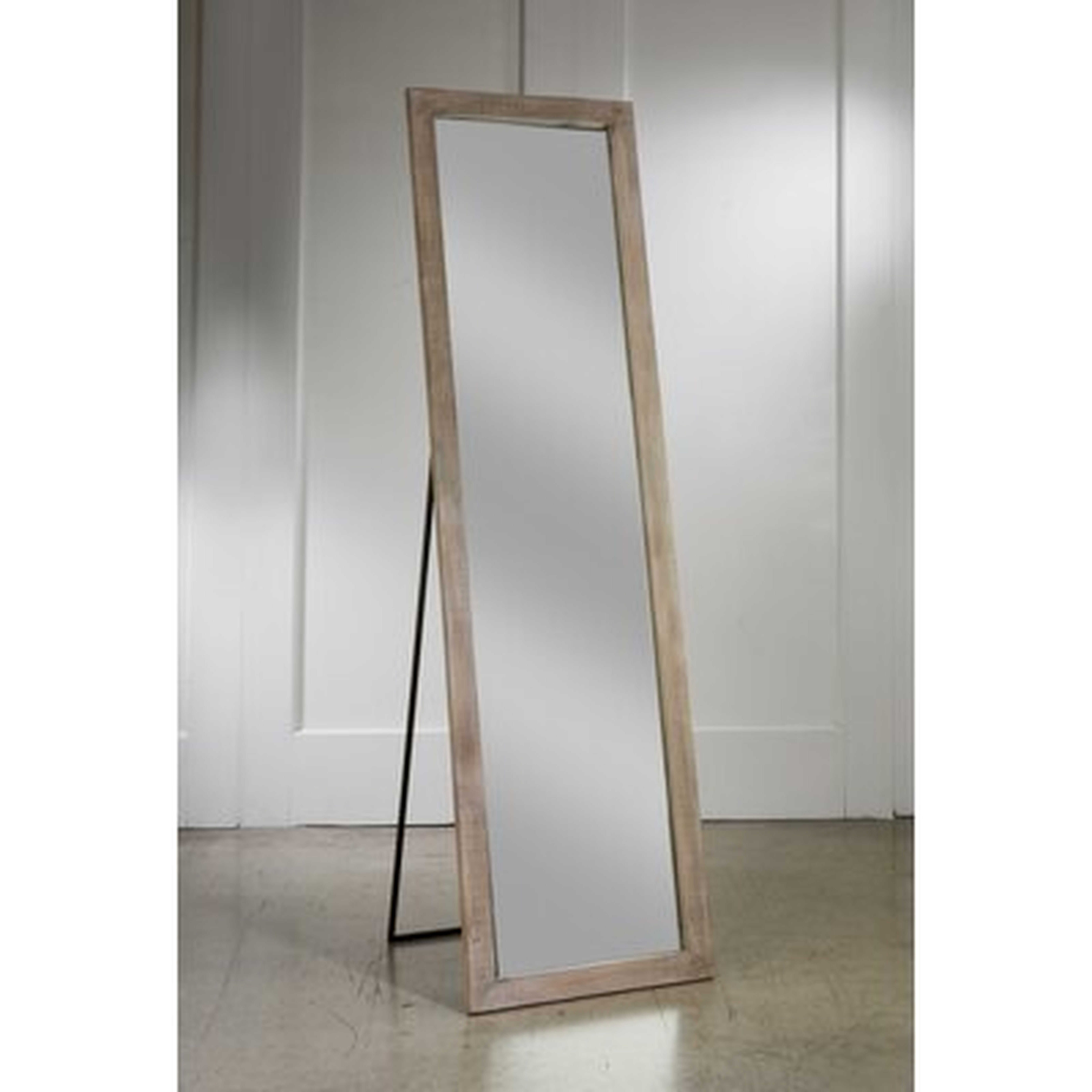 Collis Natural Wood Floor Full Length Mirror - Wayfair