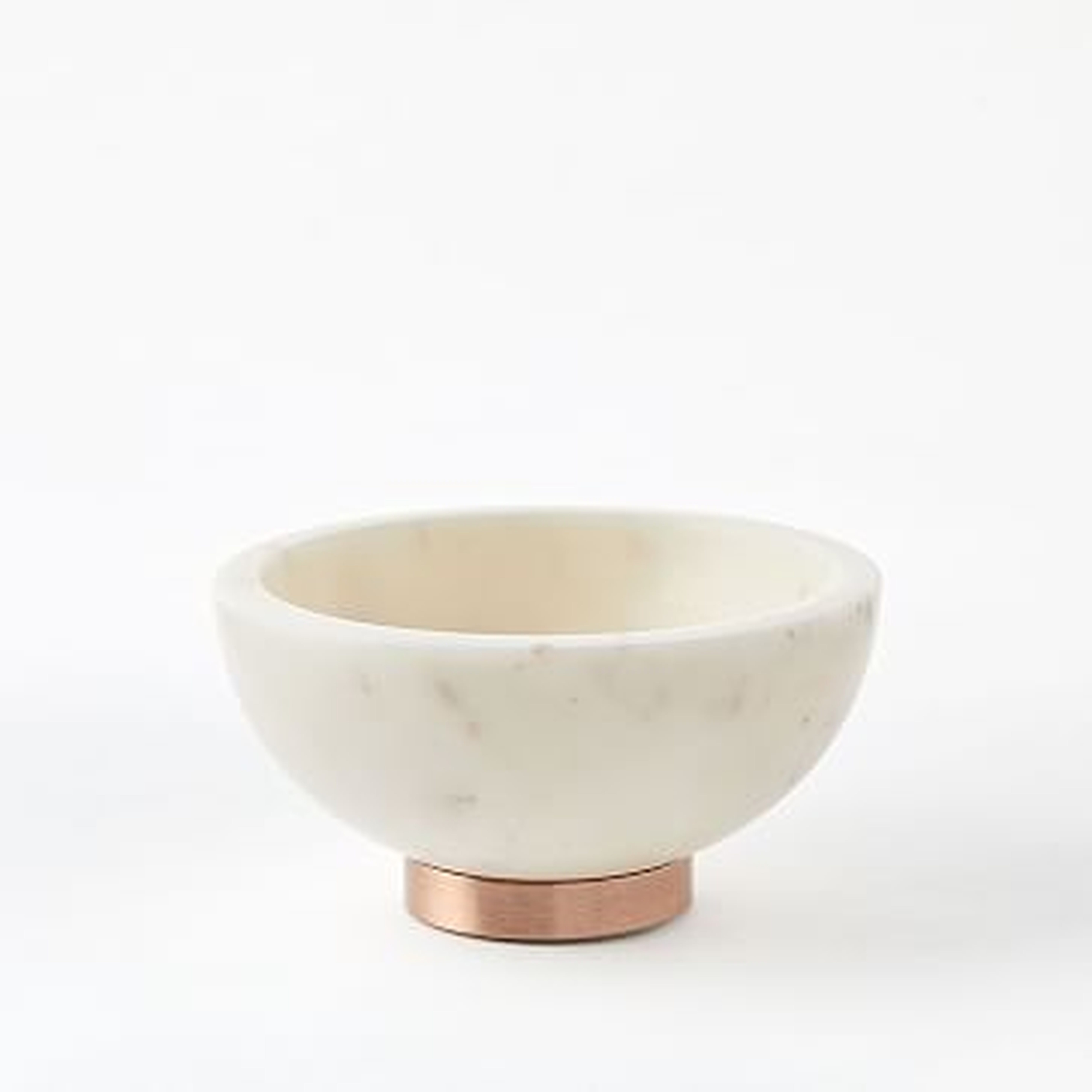 Marble + Copper Dip Bowl, White - West Elm