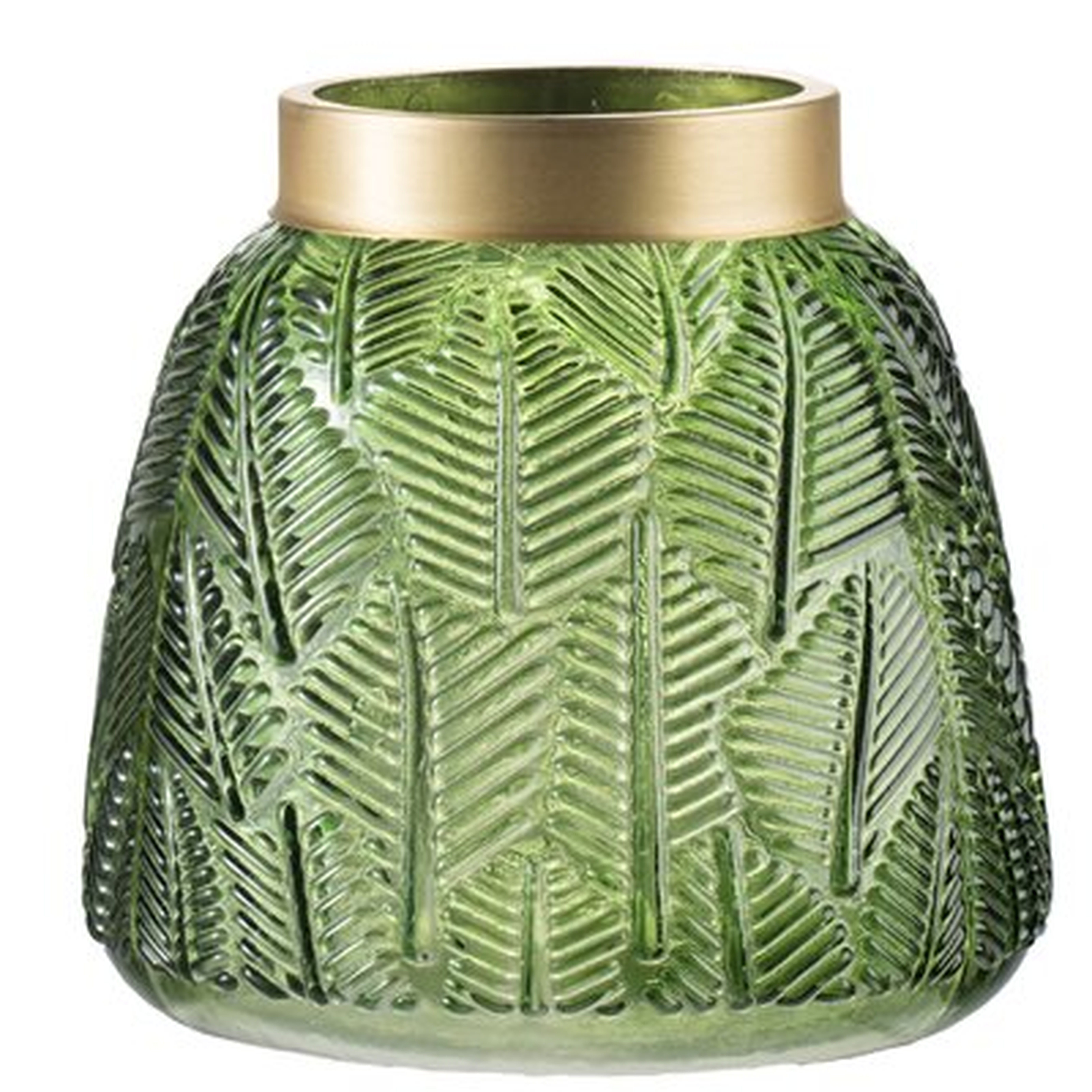 Friend 6" Fern Leaf Glass Table Vase - Wayfair