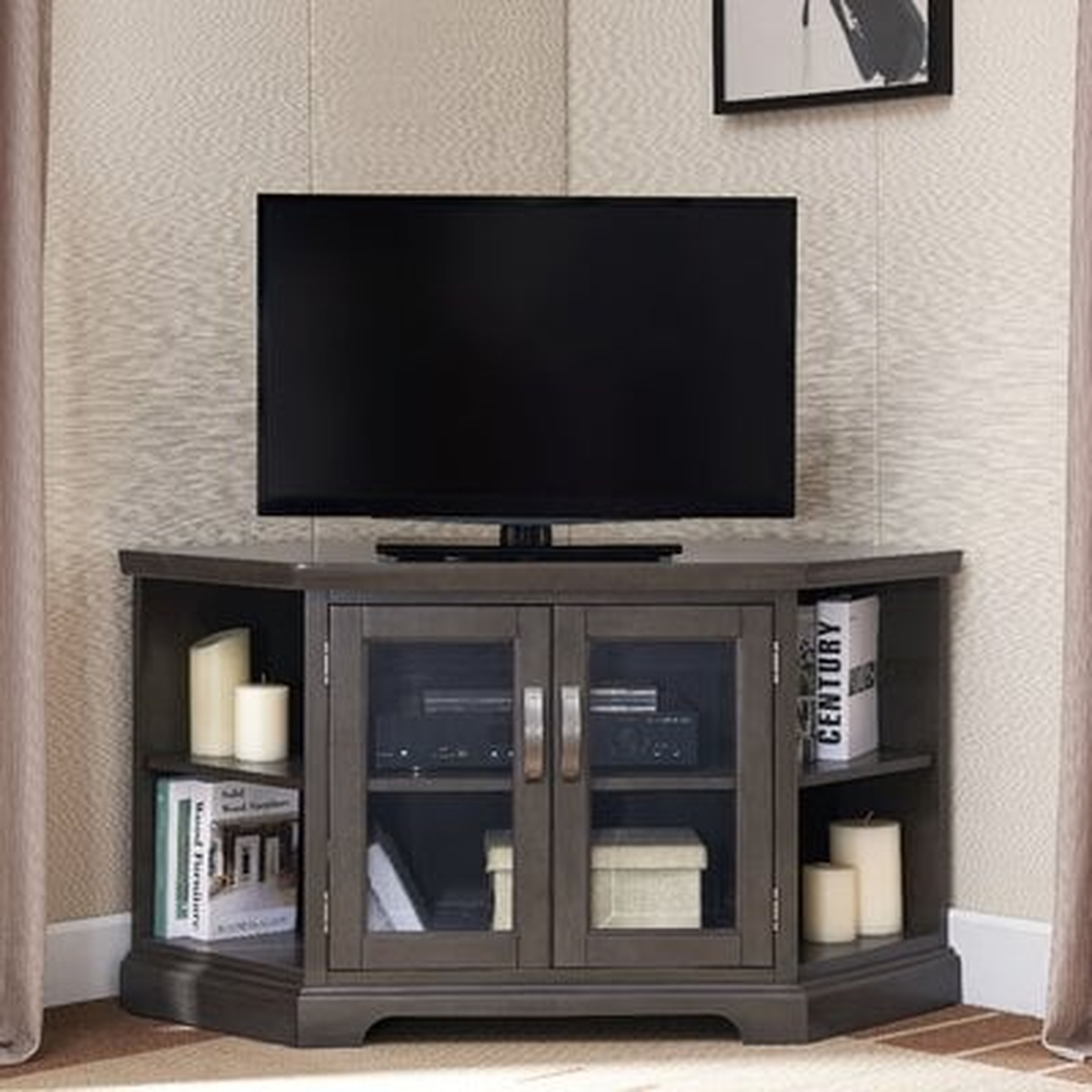 Corner TV Console With Bookcases,  Fits TVs Up To 50 - Wayfair