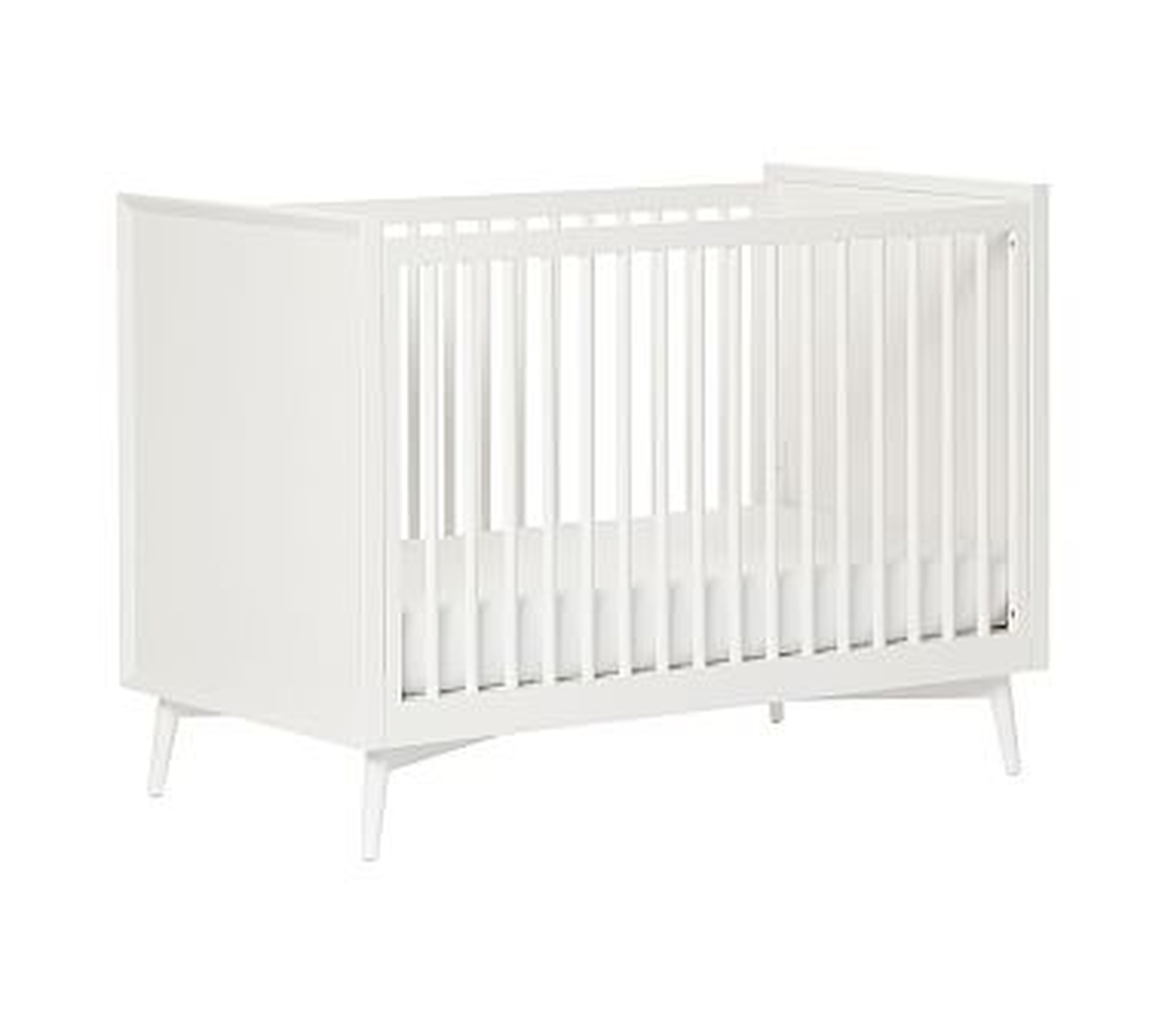 west elm x pbk Mid Century Crib, White, In-Home Delivery - Pottery Barn Kids