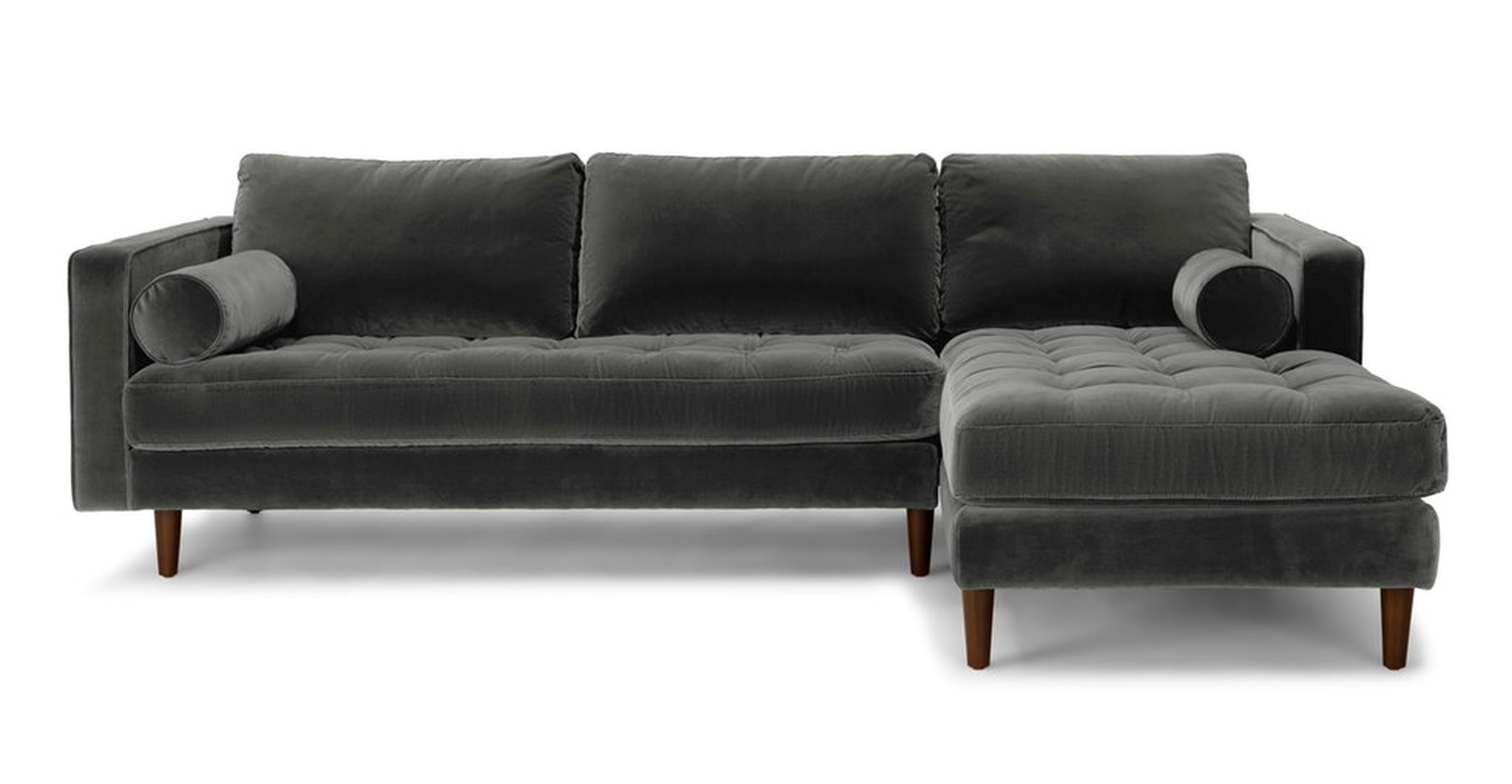 Sven Shadow Gray Right Sectional Sofa - Article