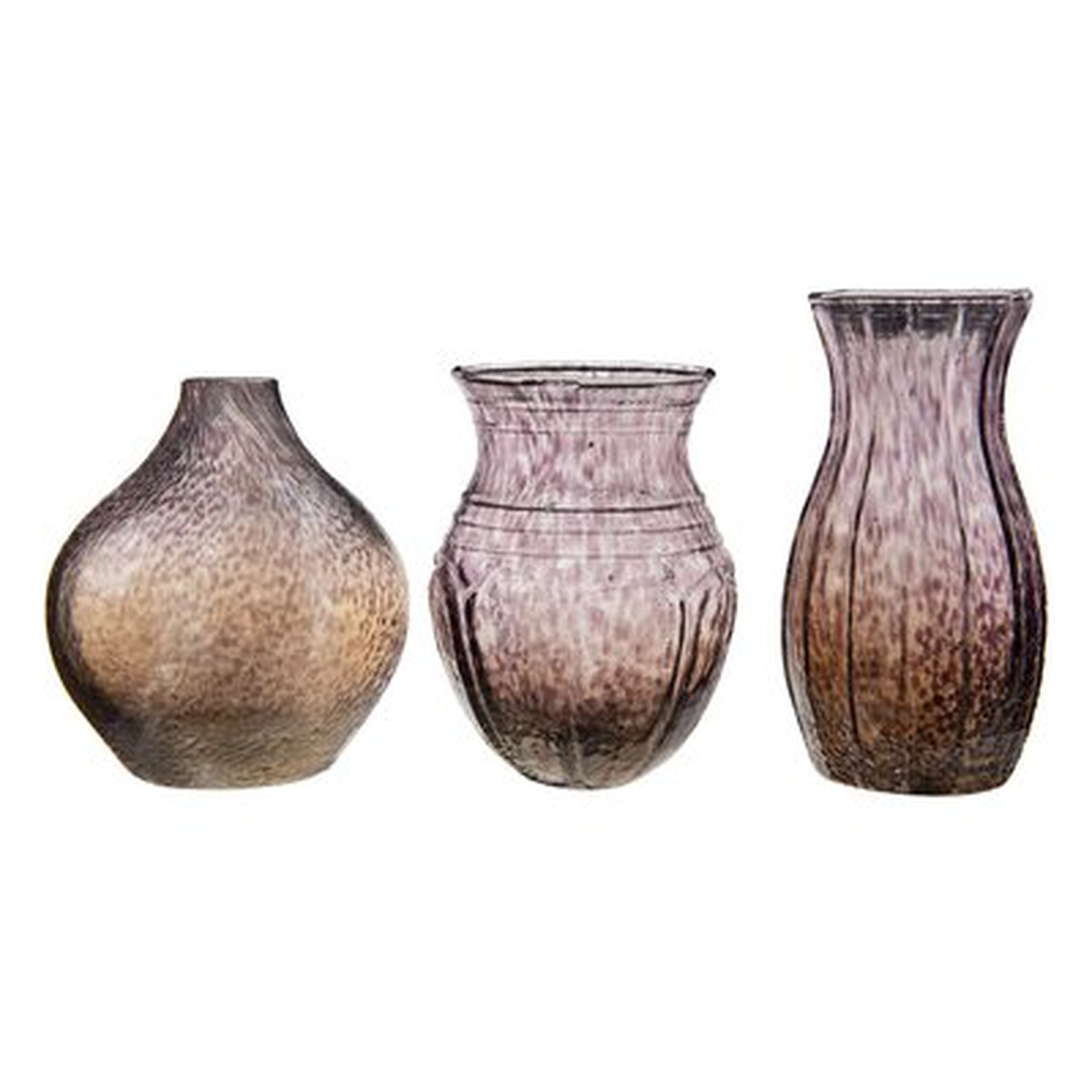 Leyt Glass 3 Piece Table Vase Set - Wayfair