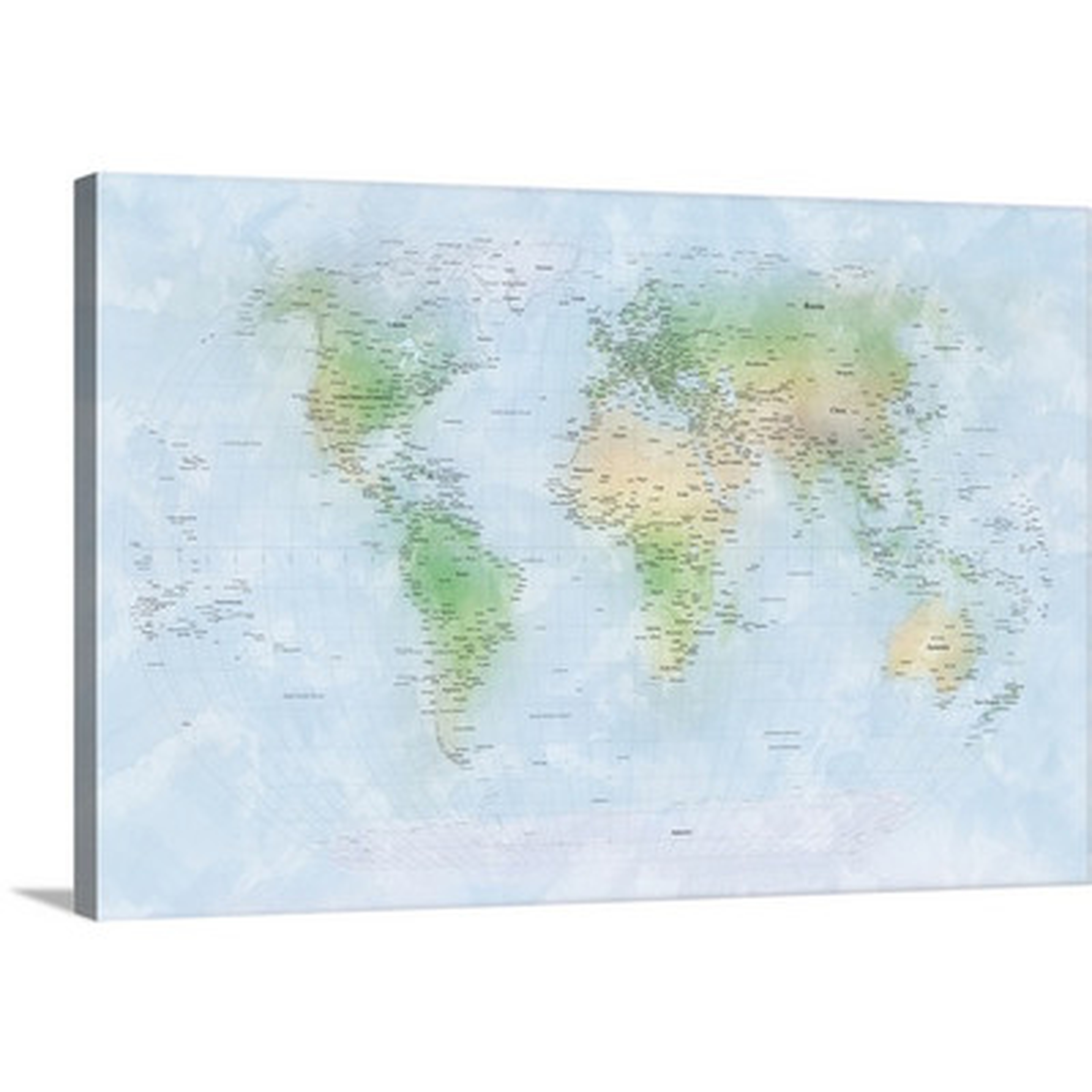 'Traditional World Map' by Michael Tompsett Graphic Art Print - Wayfair