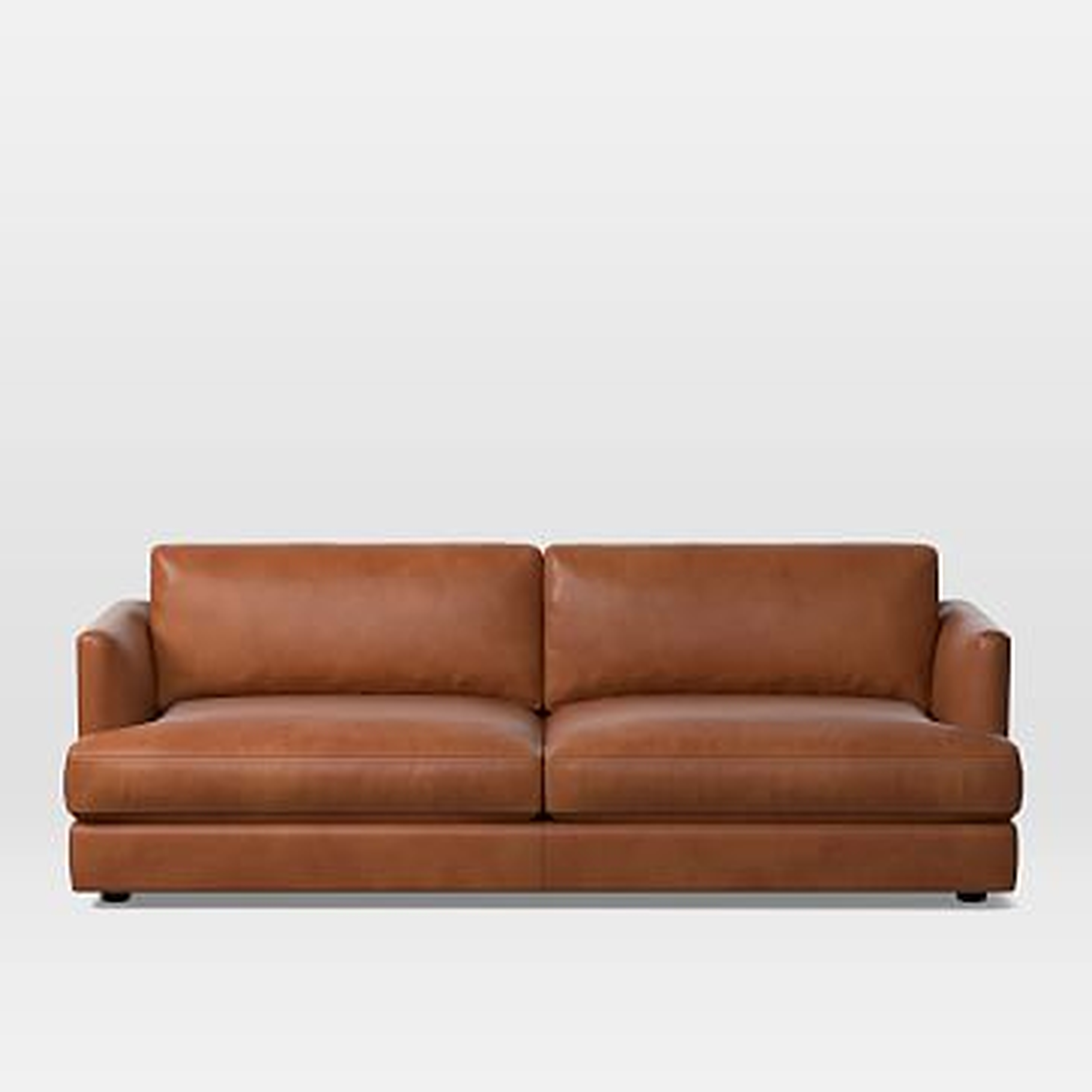 Haven Sofa, Poly, Leather, Saddle - West Elm