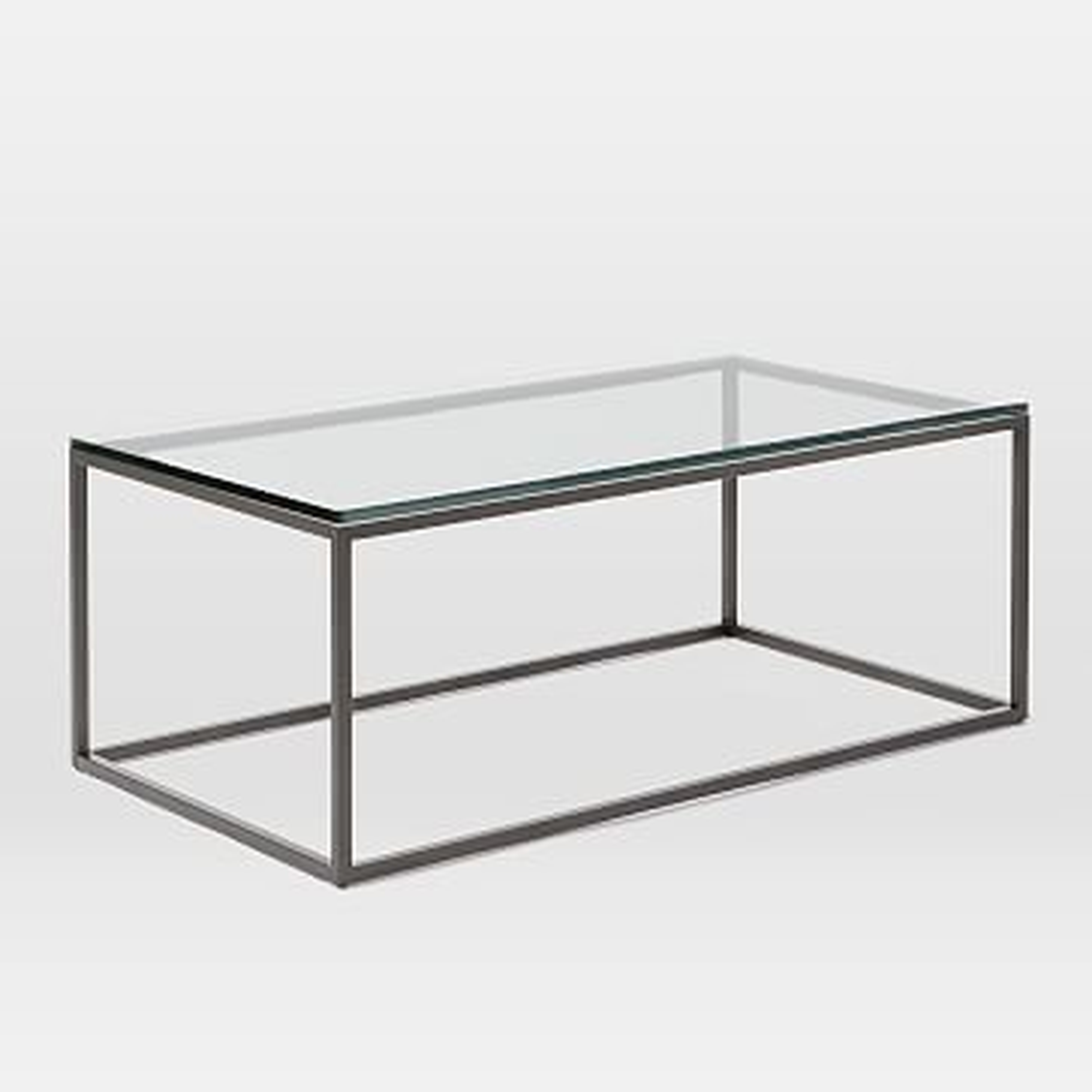 Box Frame Coffee Table, Glass - West Elm