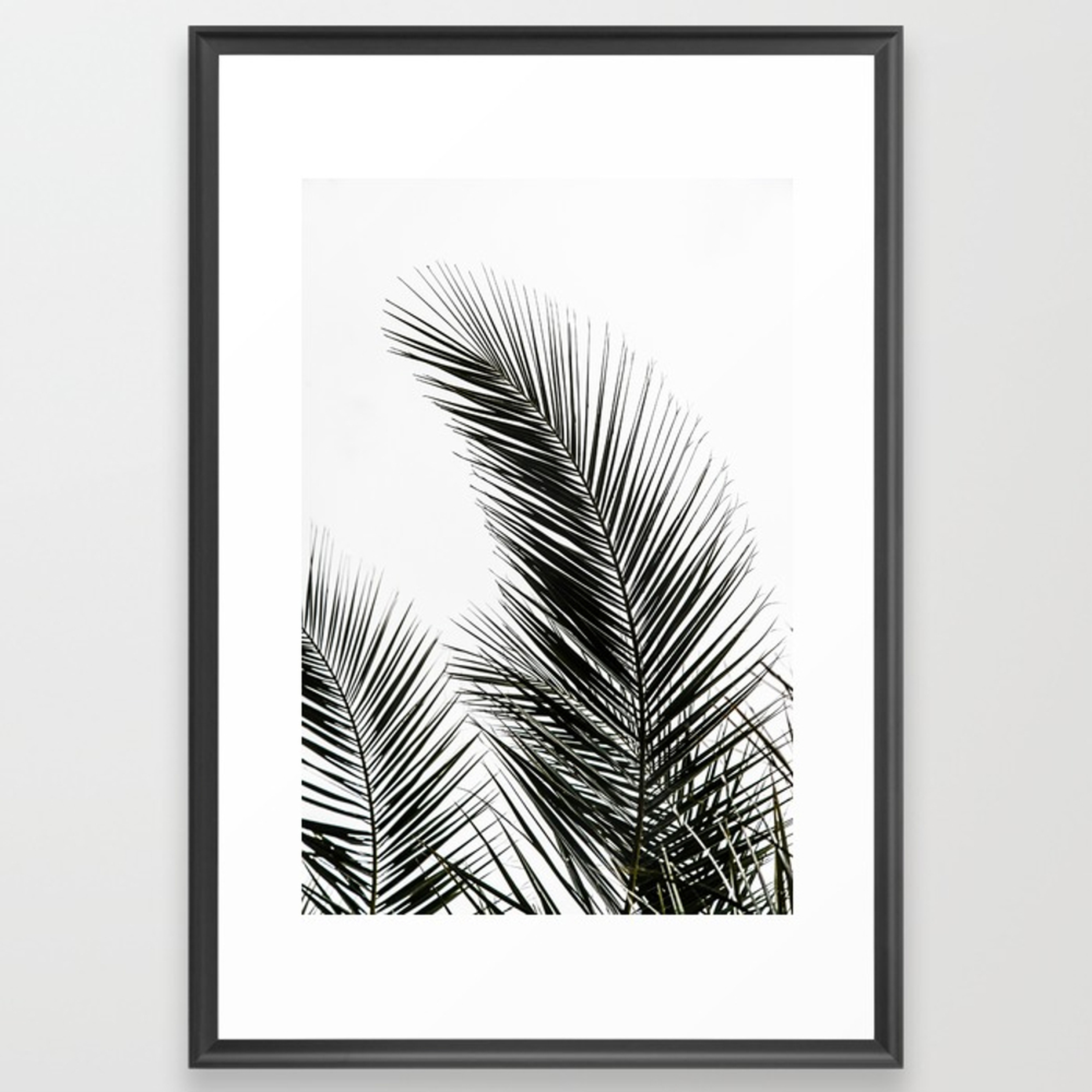 Palm Leaves Framed Art Print by Maboe - Society6