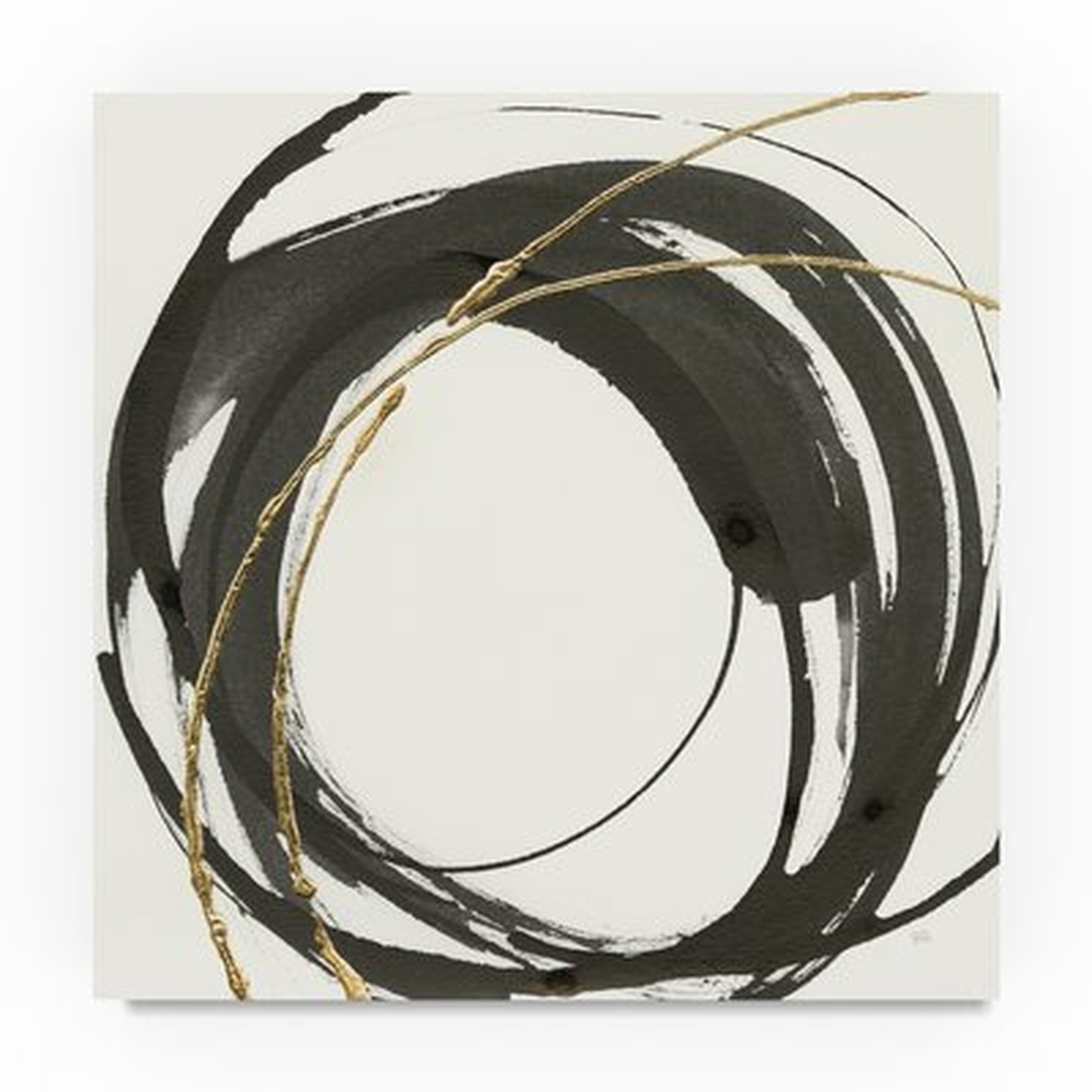 'Gilded Enso IV' Acrylic Painting Print on Wrapped Canvas - Wayfair