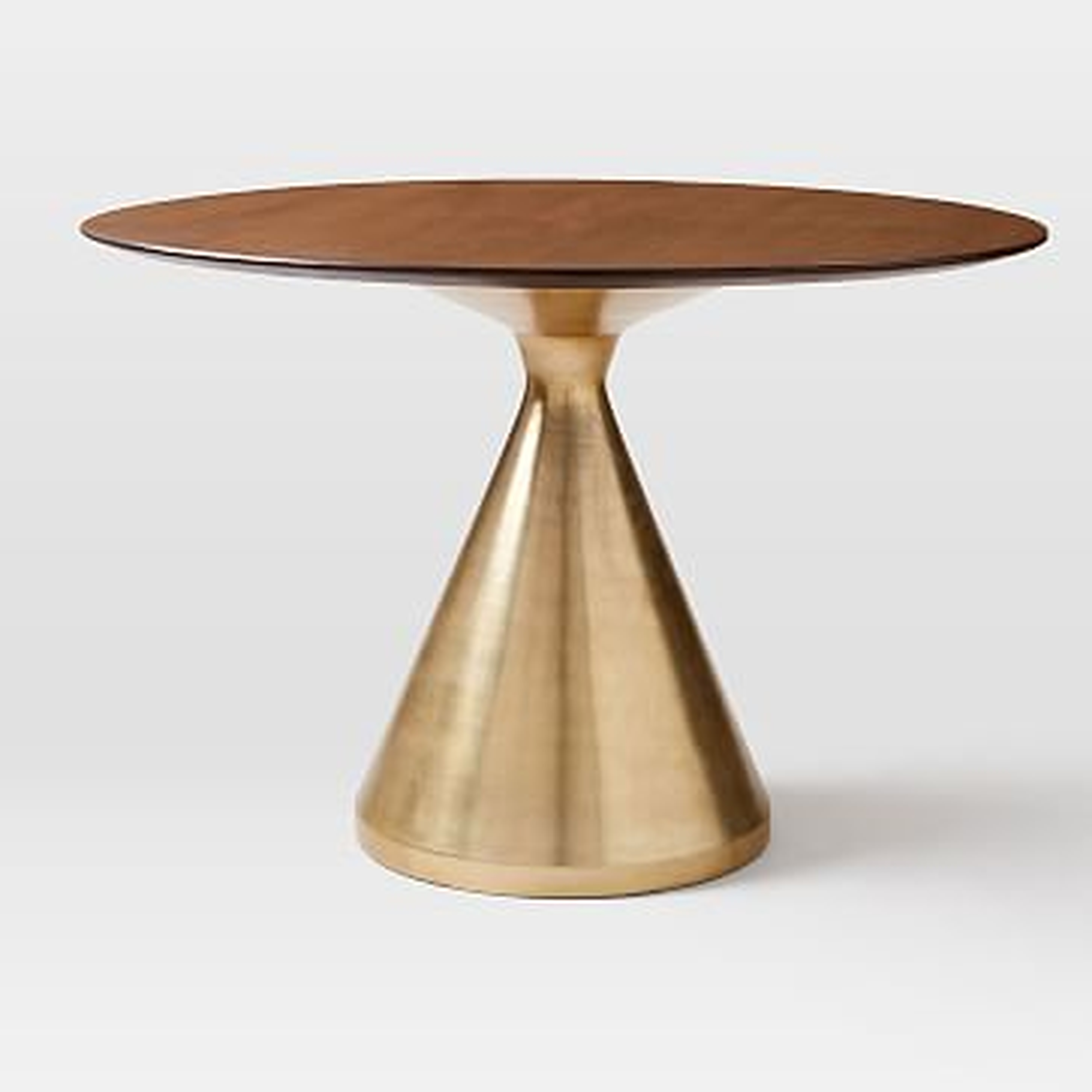 Silhouette Pedestal Dining Table, 44" Round, Dark Walnut - West Elm