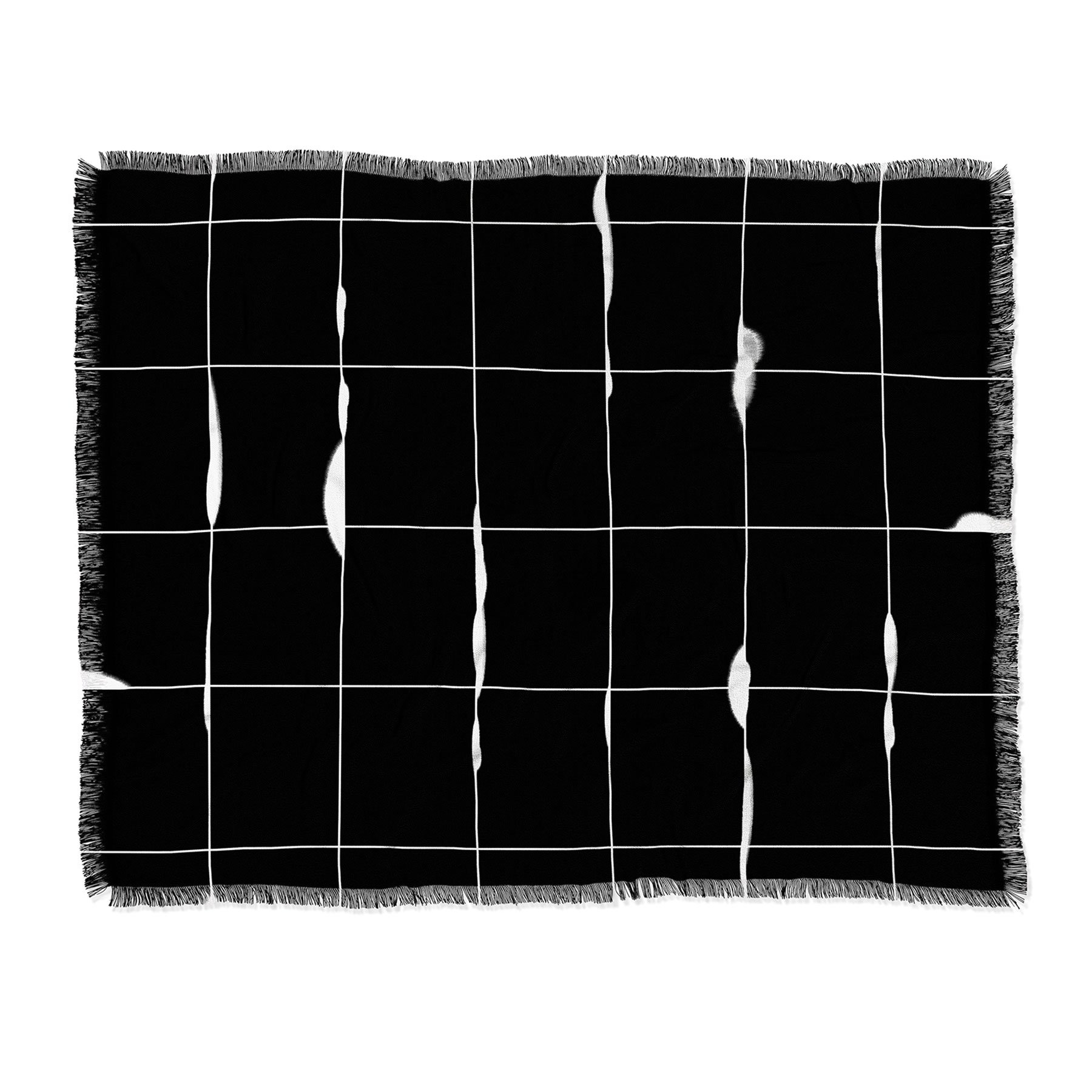 Iveta Abolina Between the Lines Black Throw Blanket - 50" x 60" - Wander Print Co.