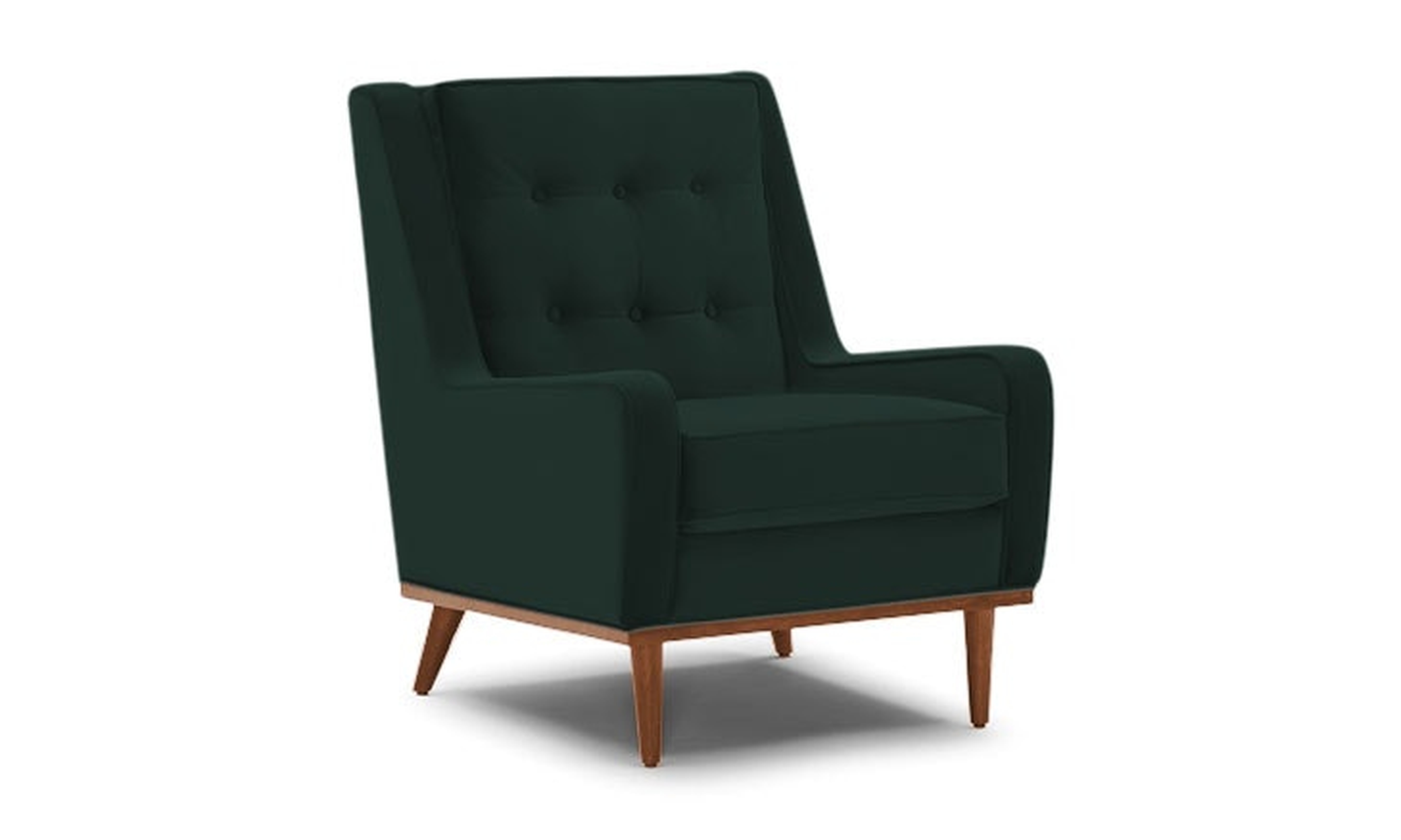 Green Brice Mid Century Modern Chair - Royale Evergreen - Medium - Joybird