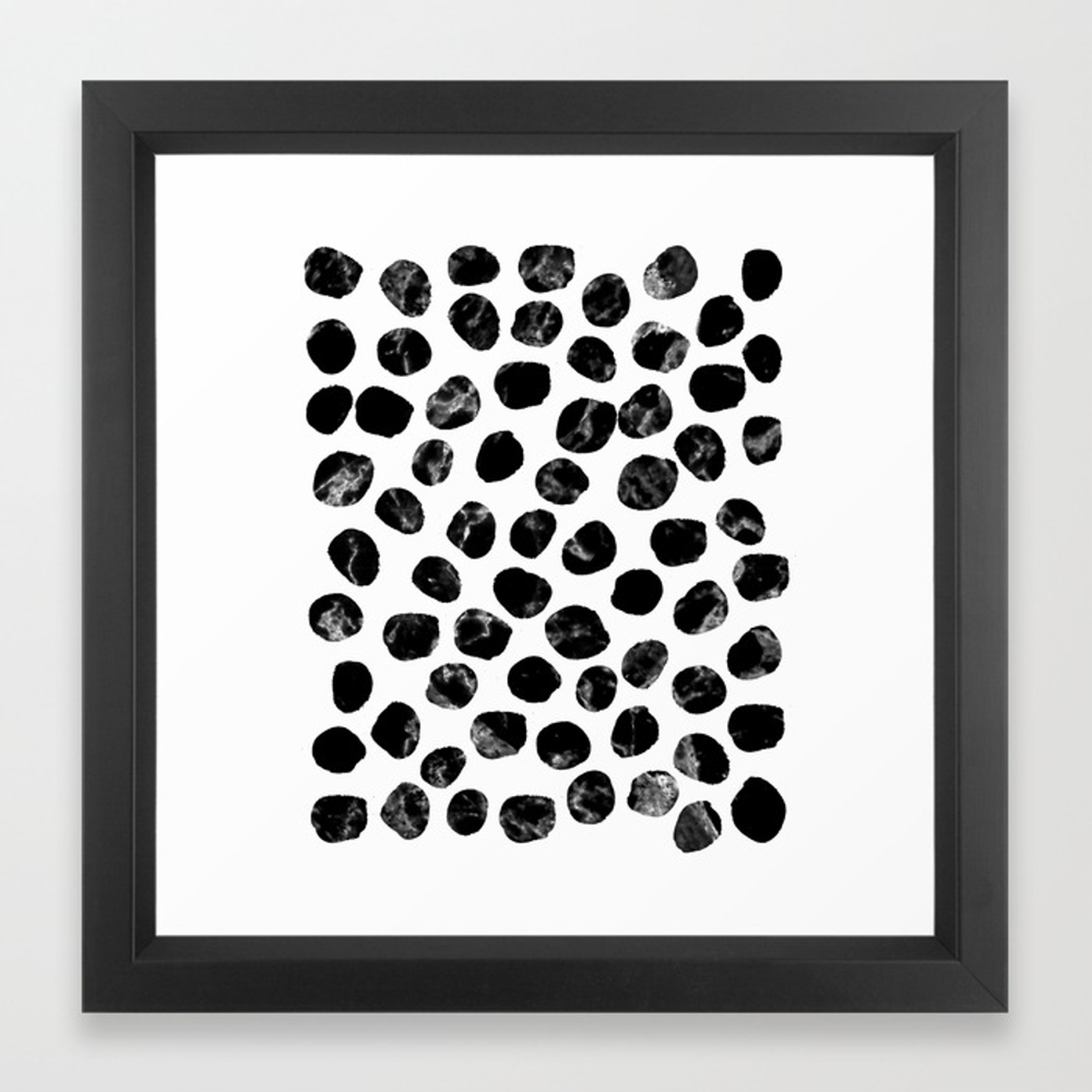 Jacson - black and white modern abstract art print dots polka dots brushstrokes, X-Small - Society6