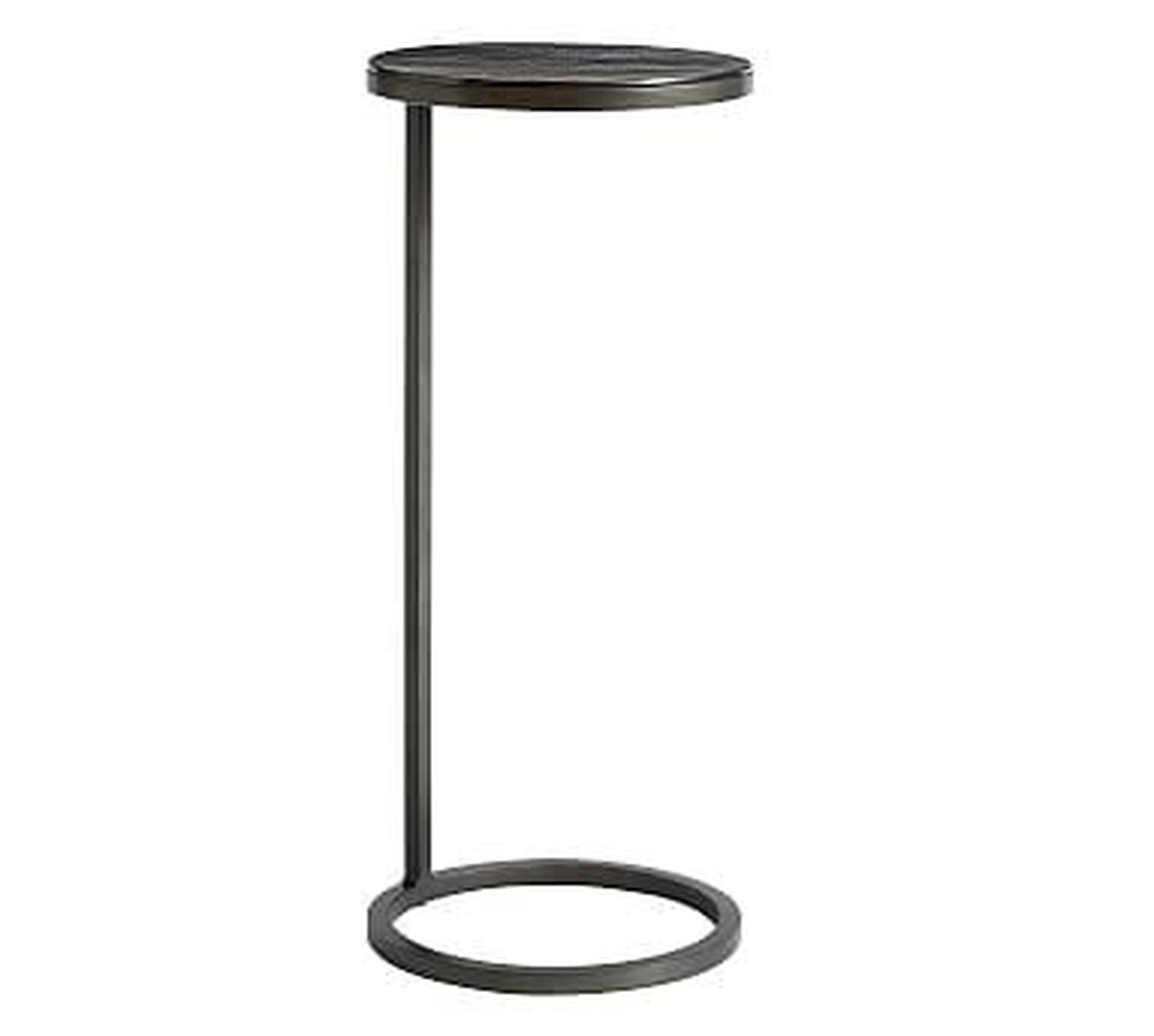 Duke Round Metal Accent Table, Bronze - Pottery Barn