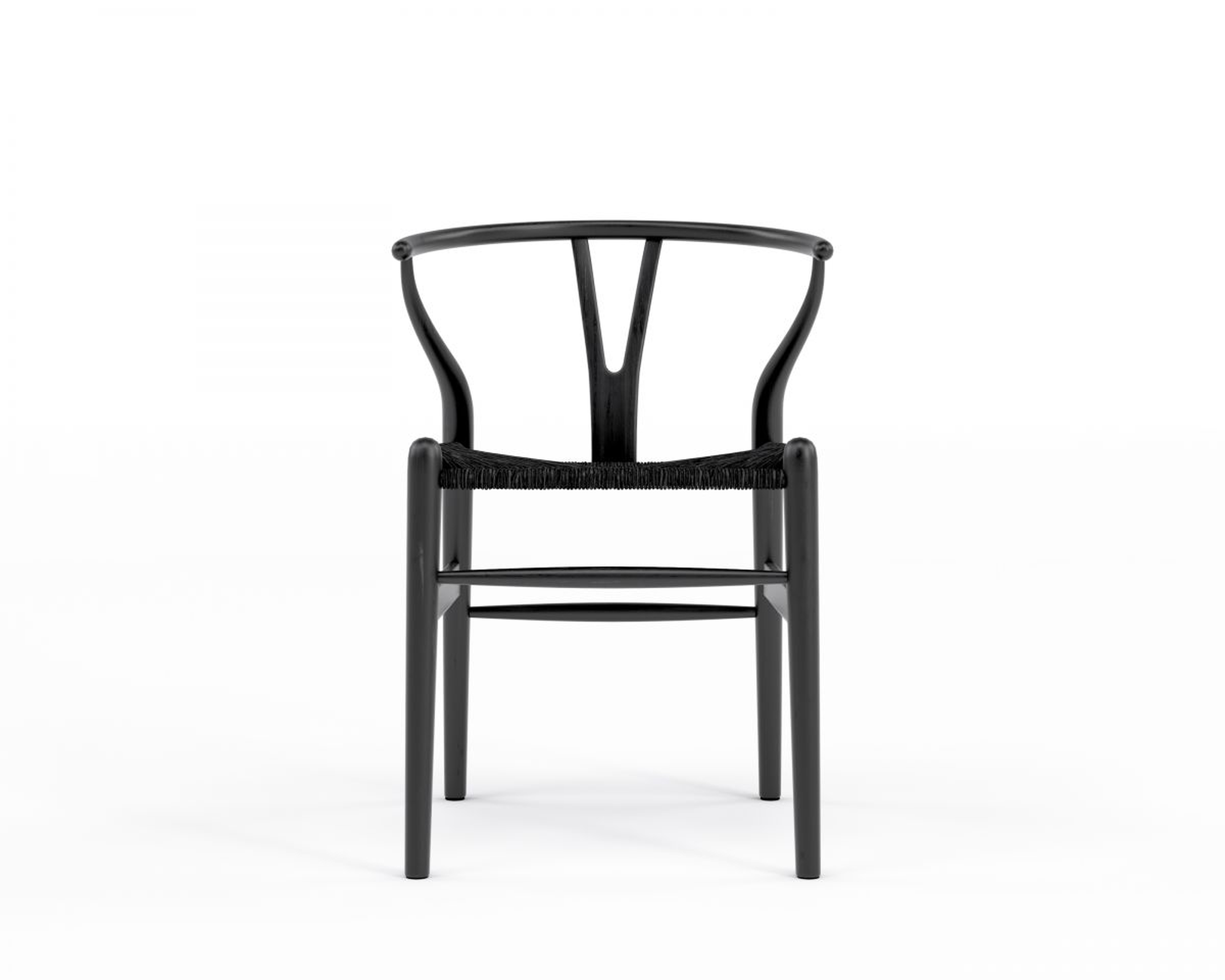 Wishbone Chair - Ebony Black Seat Cord - Rove Concepts