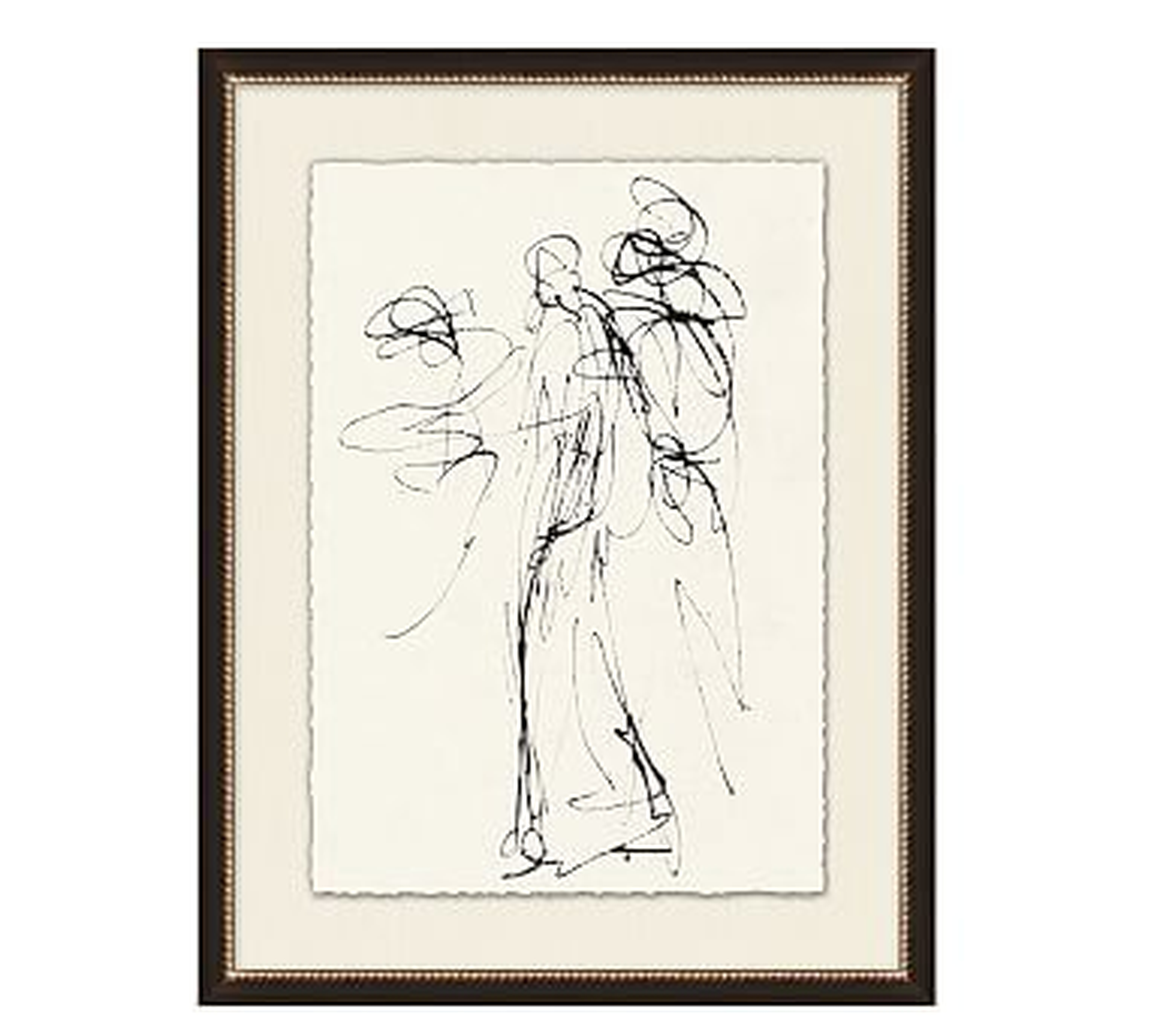 Gestural Figural Sketch I Framed Print, 20 x 26" - Pottery Barn