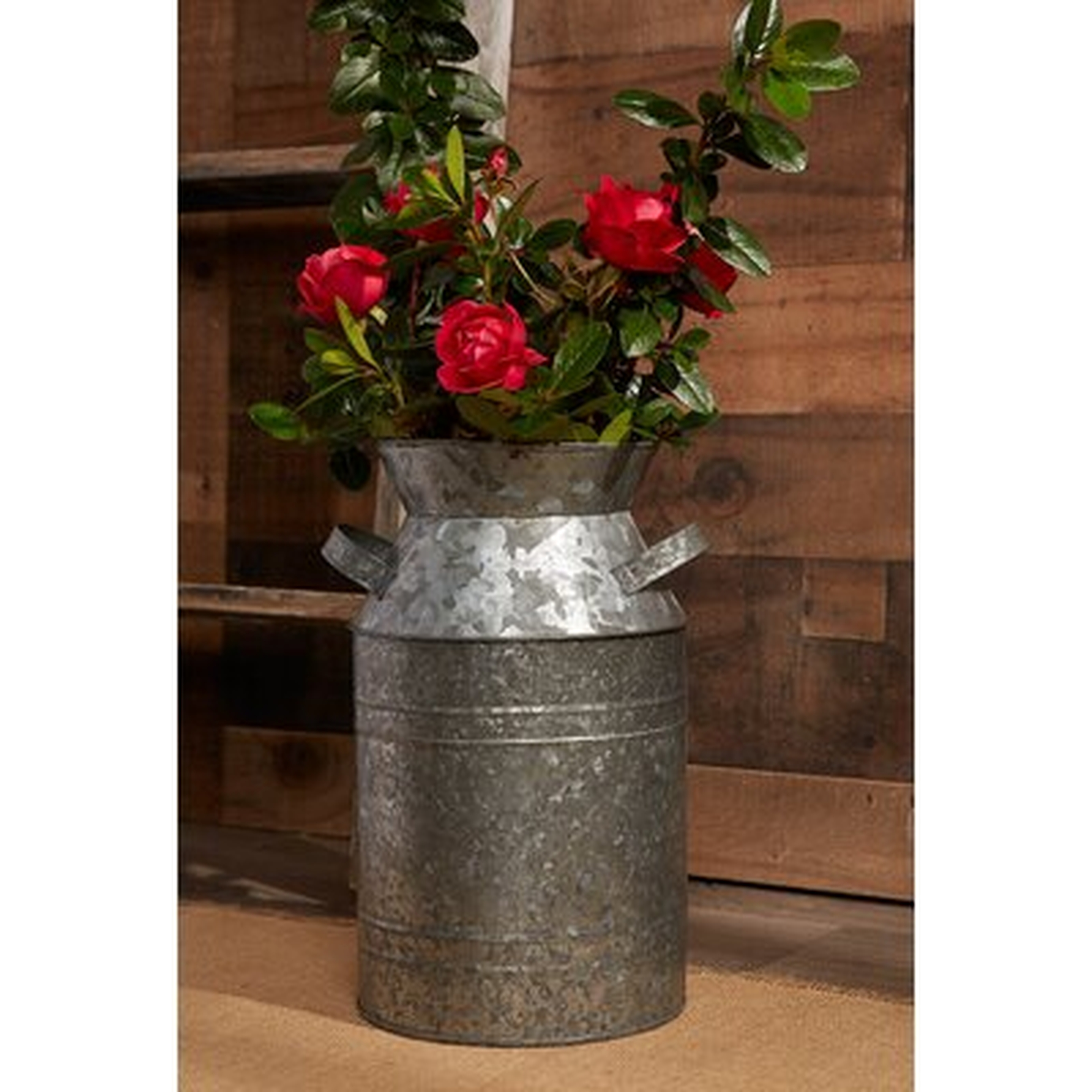 Kenna Galvanized Metal Farmhouse Table Vase - Wayfair