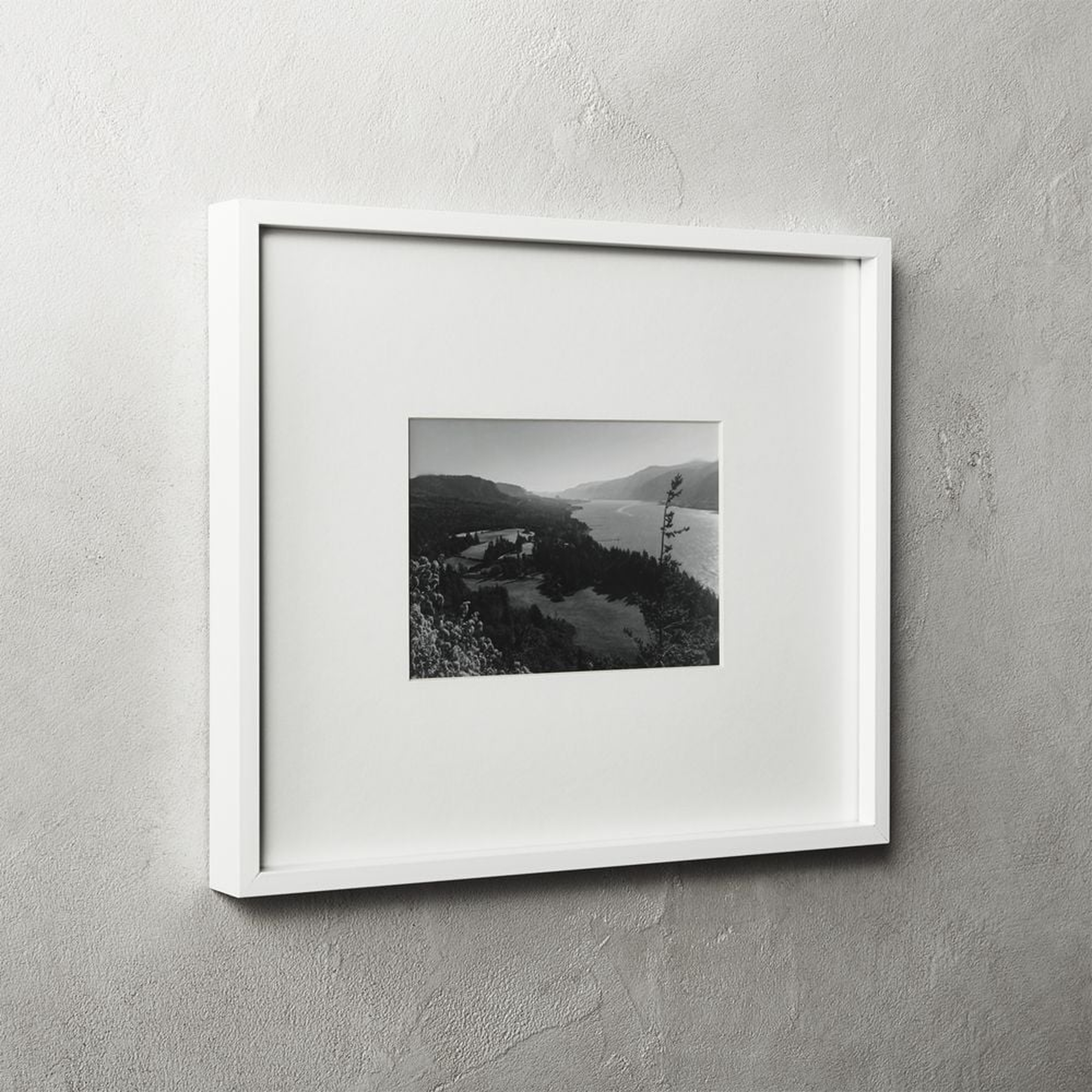 Gallery White Frame with White Mat 5x7 - CB2