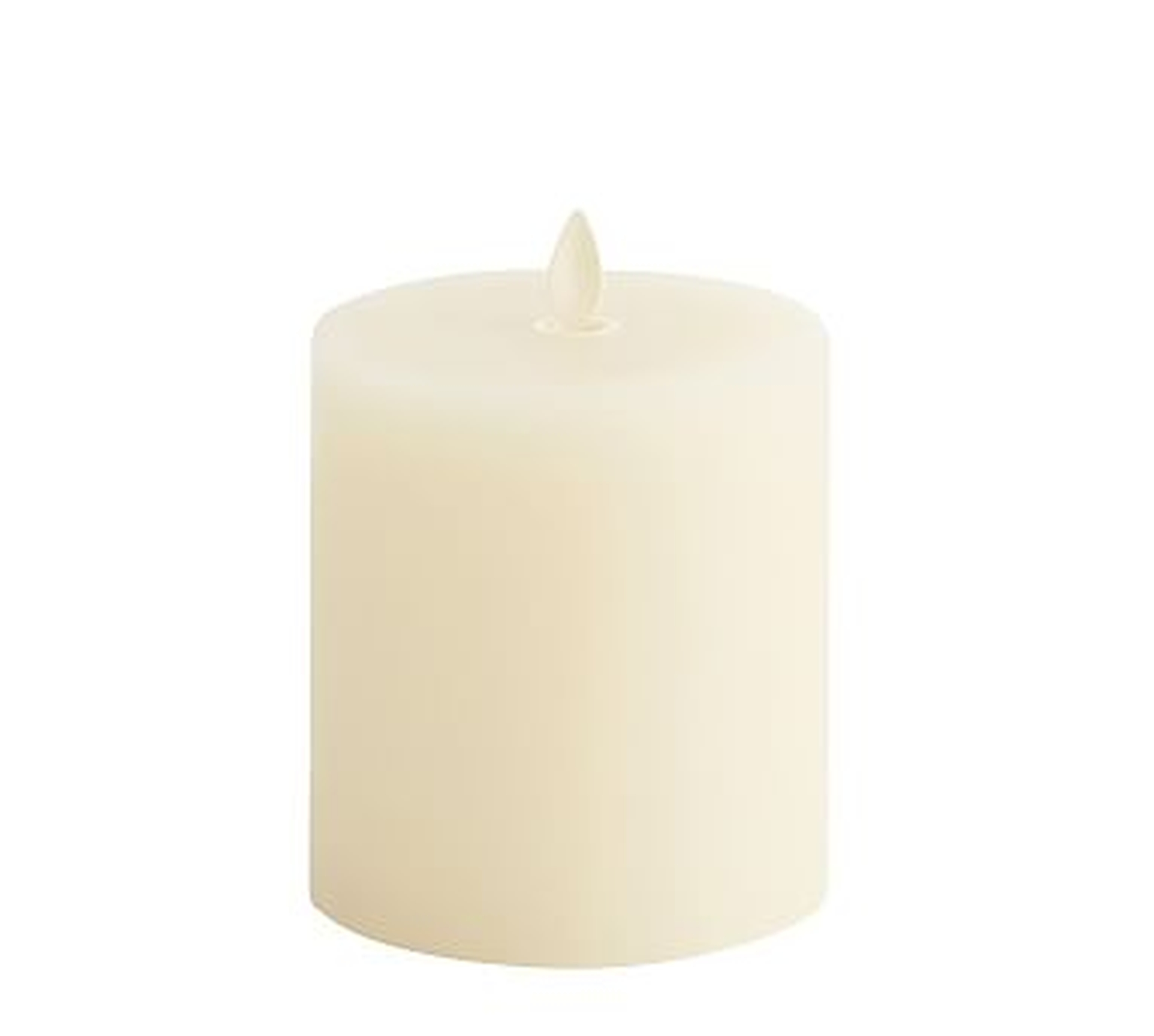 Premium Flickering Flameless Wax Pillar Candle, 3"x3.5" - Ivory - Pottery Barn