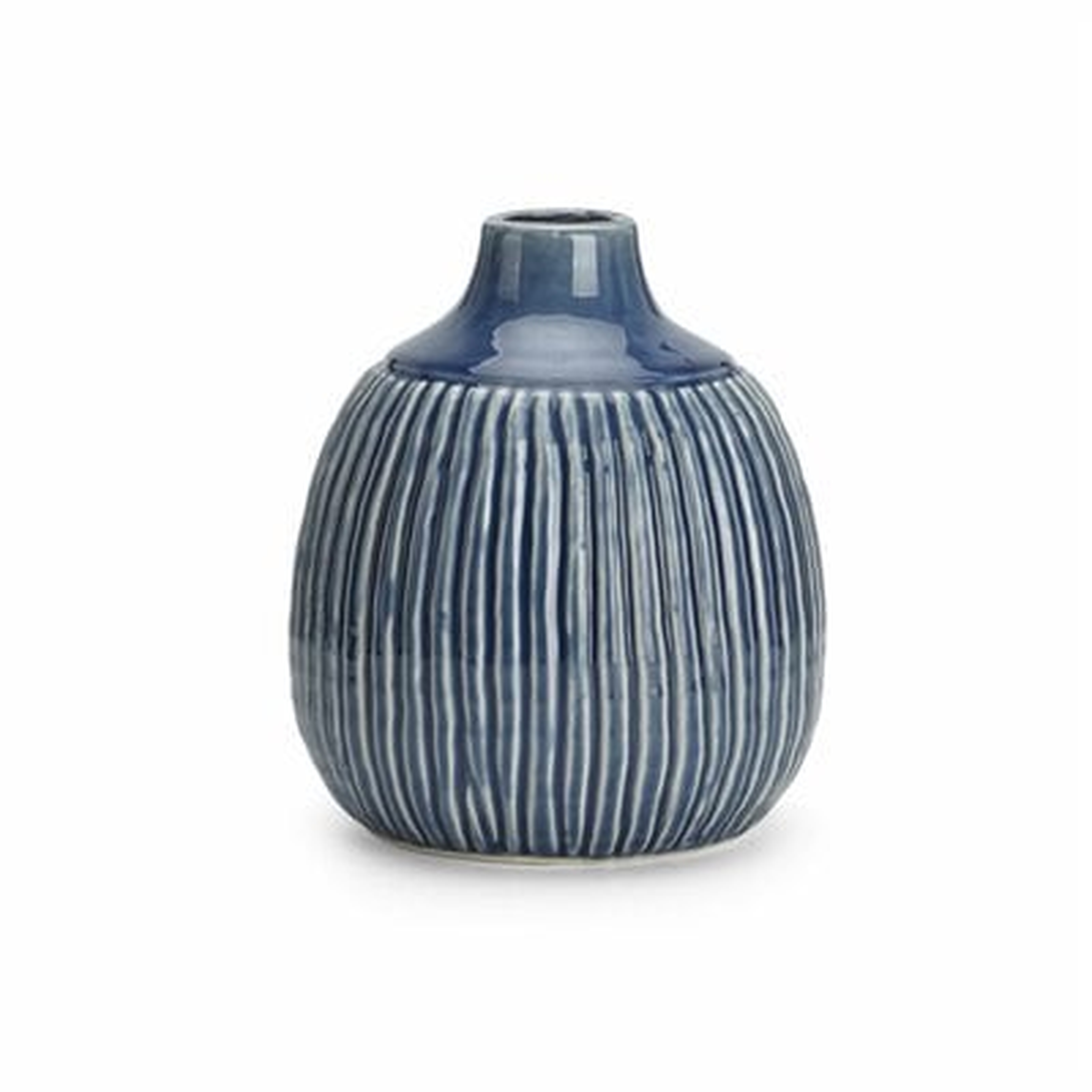Felicia Medium Striped Table Vase - Wayfair