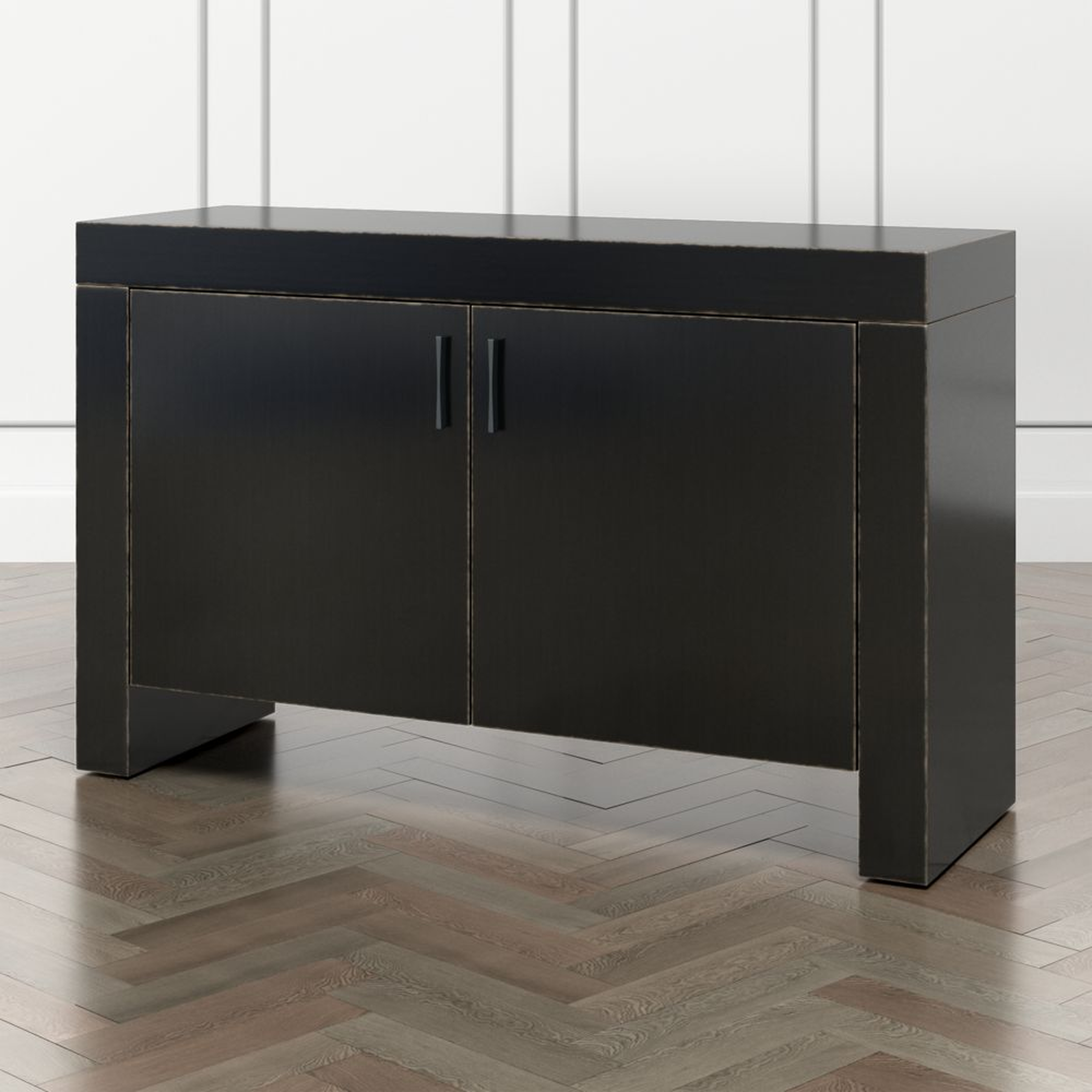 Waterfall Bruno Black Storage Cabinet - Crate and Barrel