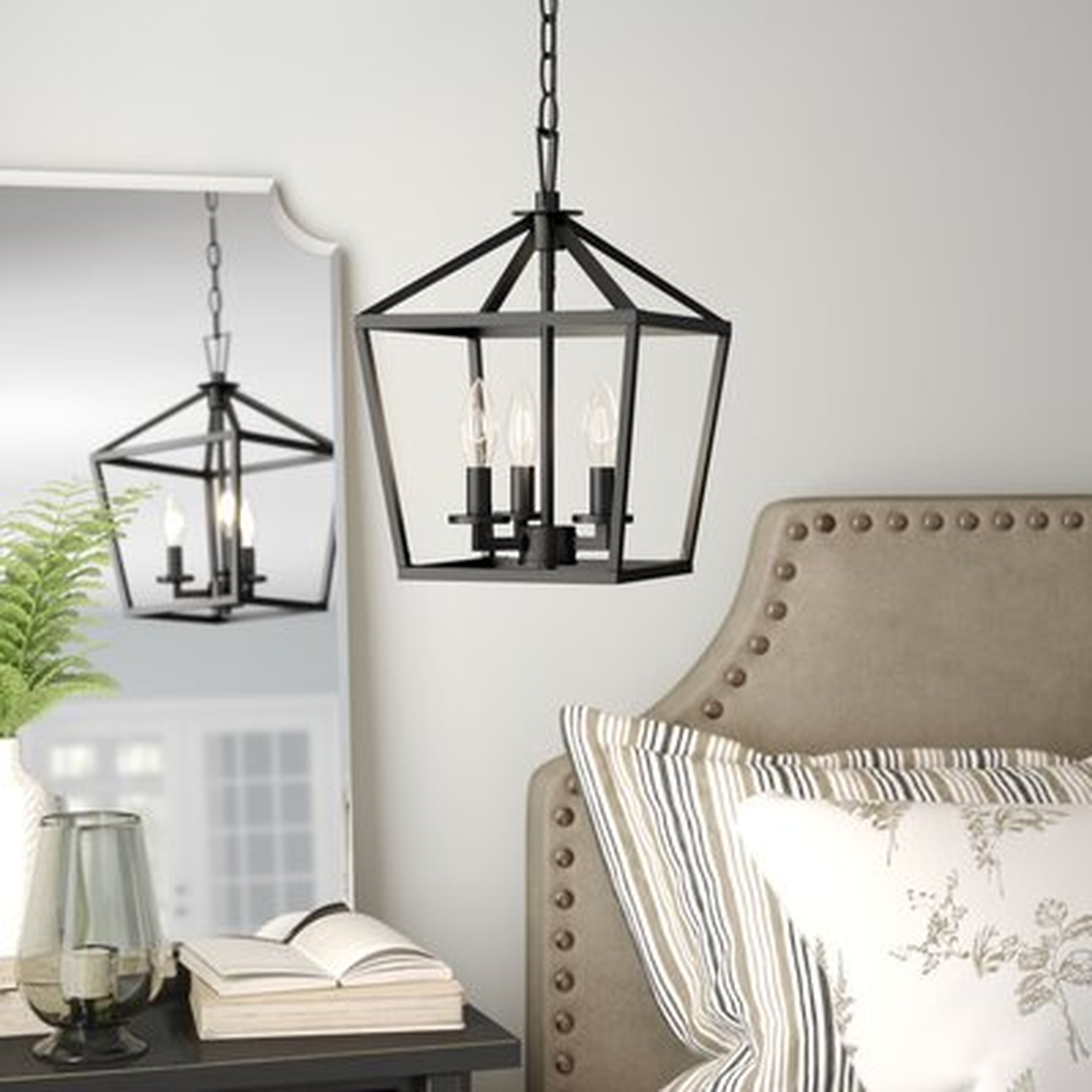 Hastings 3-Light Lantern Geometric Chandelier - Birch Lane