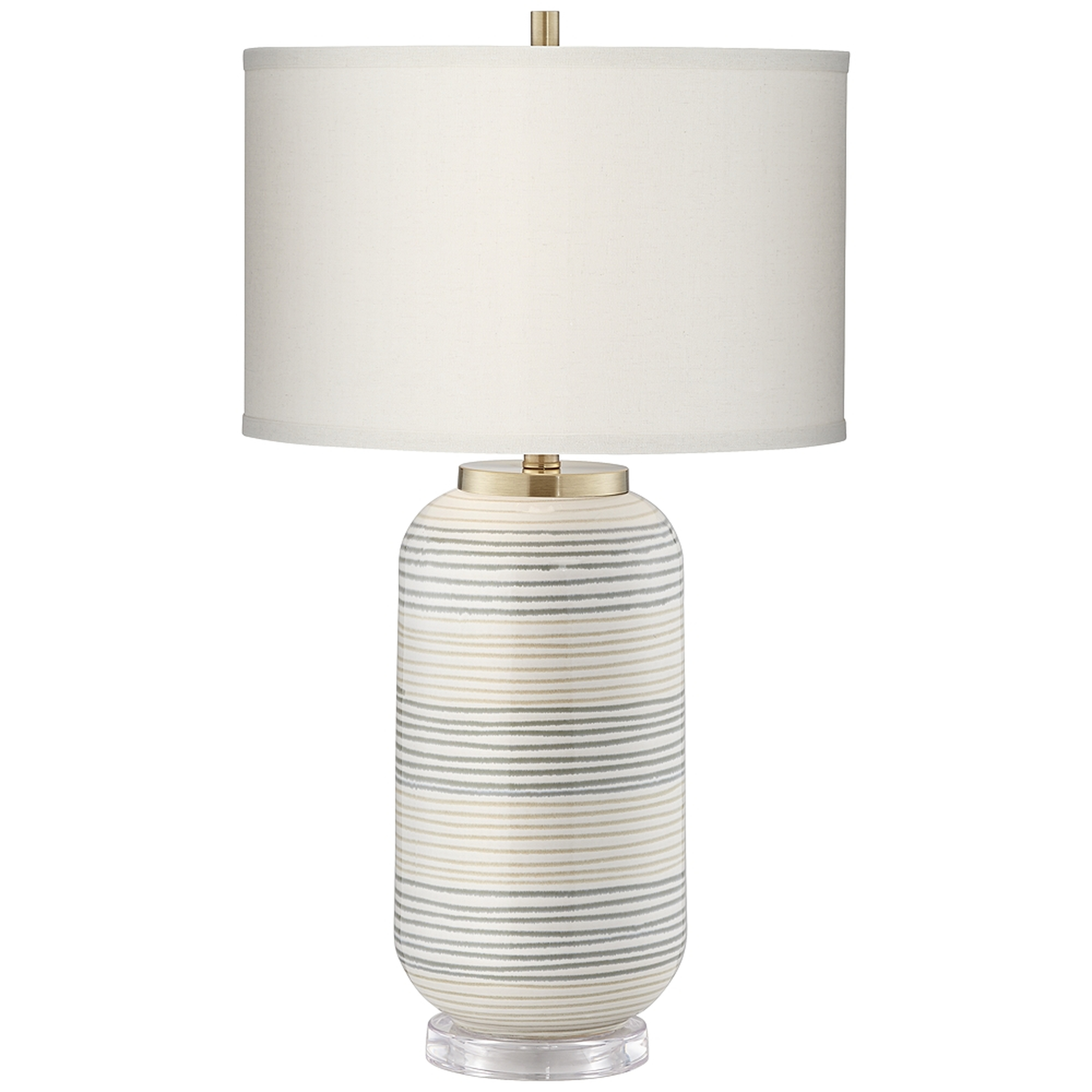 Striped Adler Multi-Color Ceramic Table Lamp - Lamps Plus