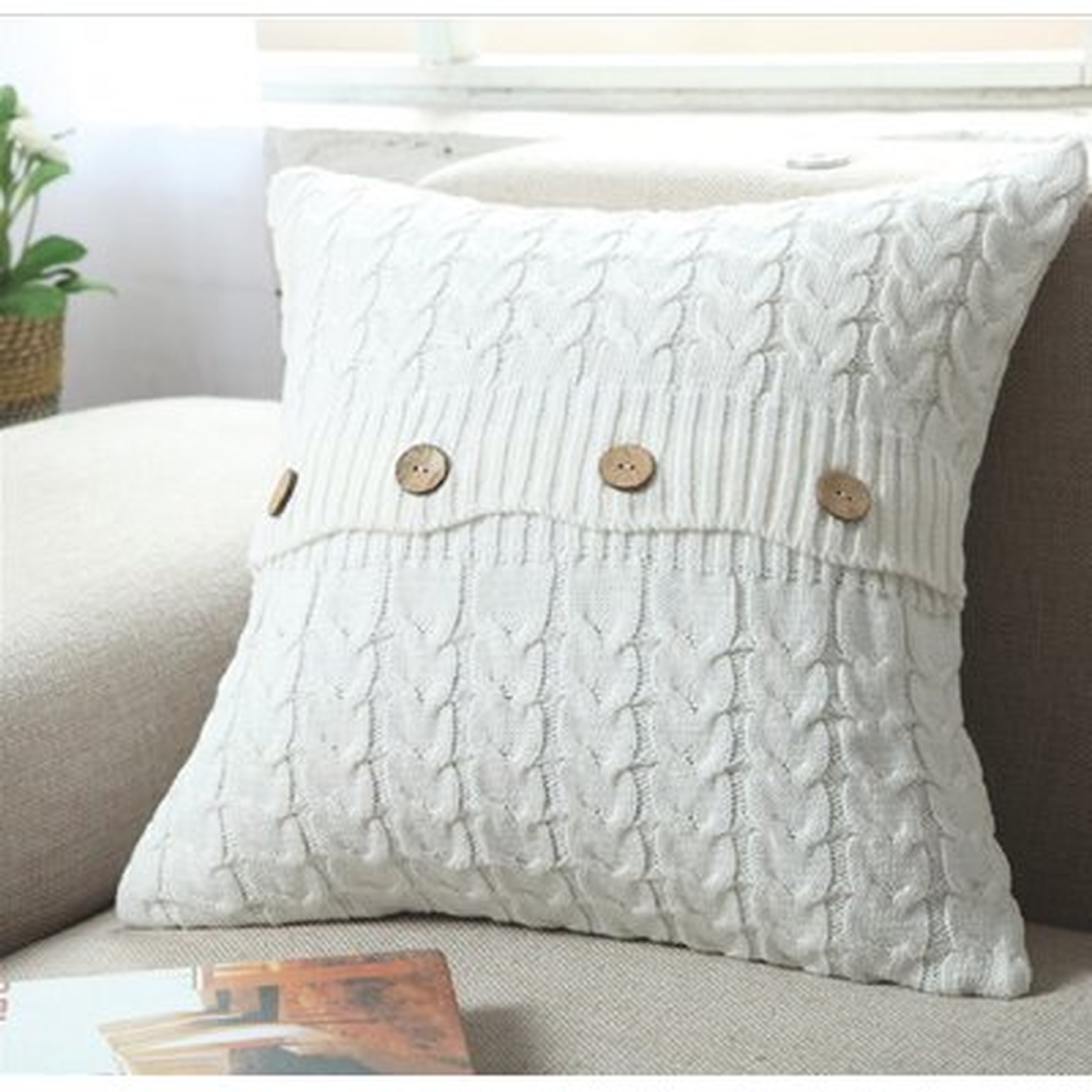 Bamburgh Cotton Throw Pillow Cover - Wayfair