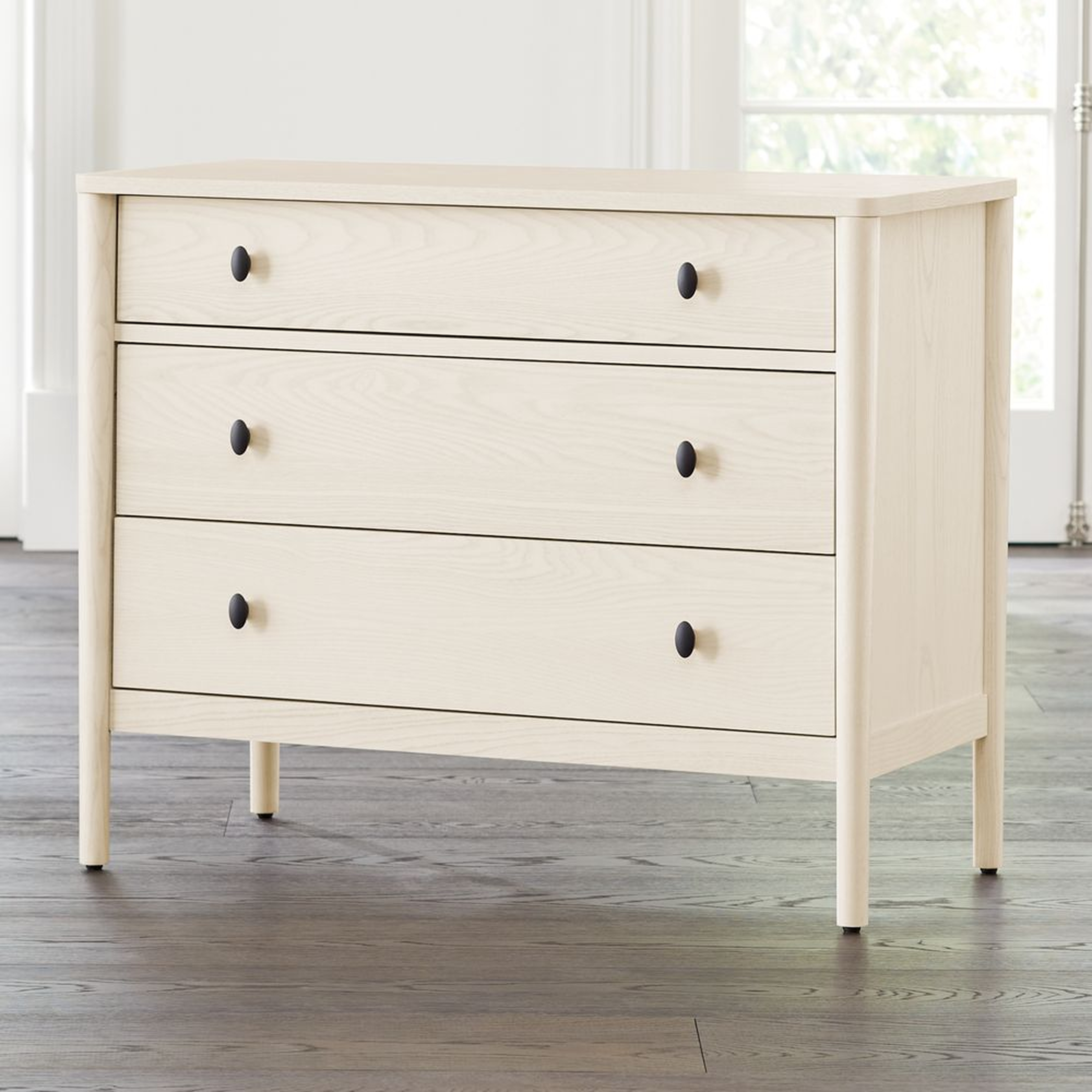 Gia Cream Ash 3-Drawer Chest - Crate and Barrel