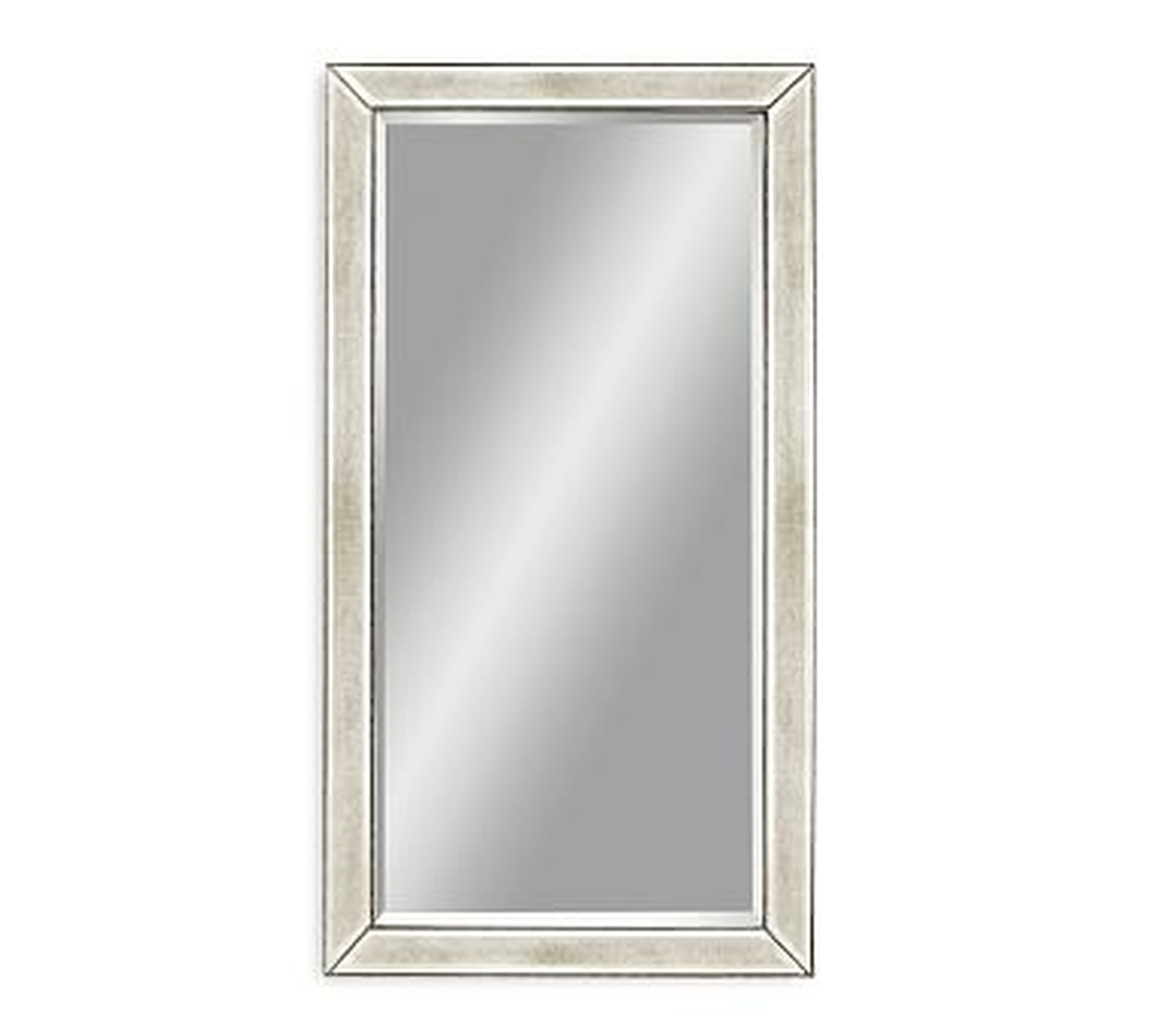 Beveled Glass Beaded Mirror, 79 x 43" - Pottery Barn