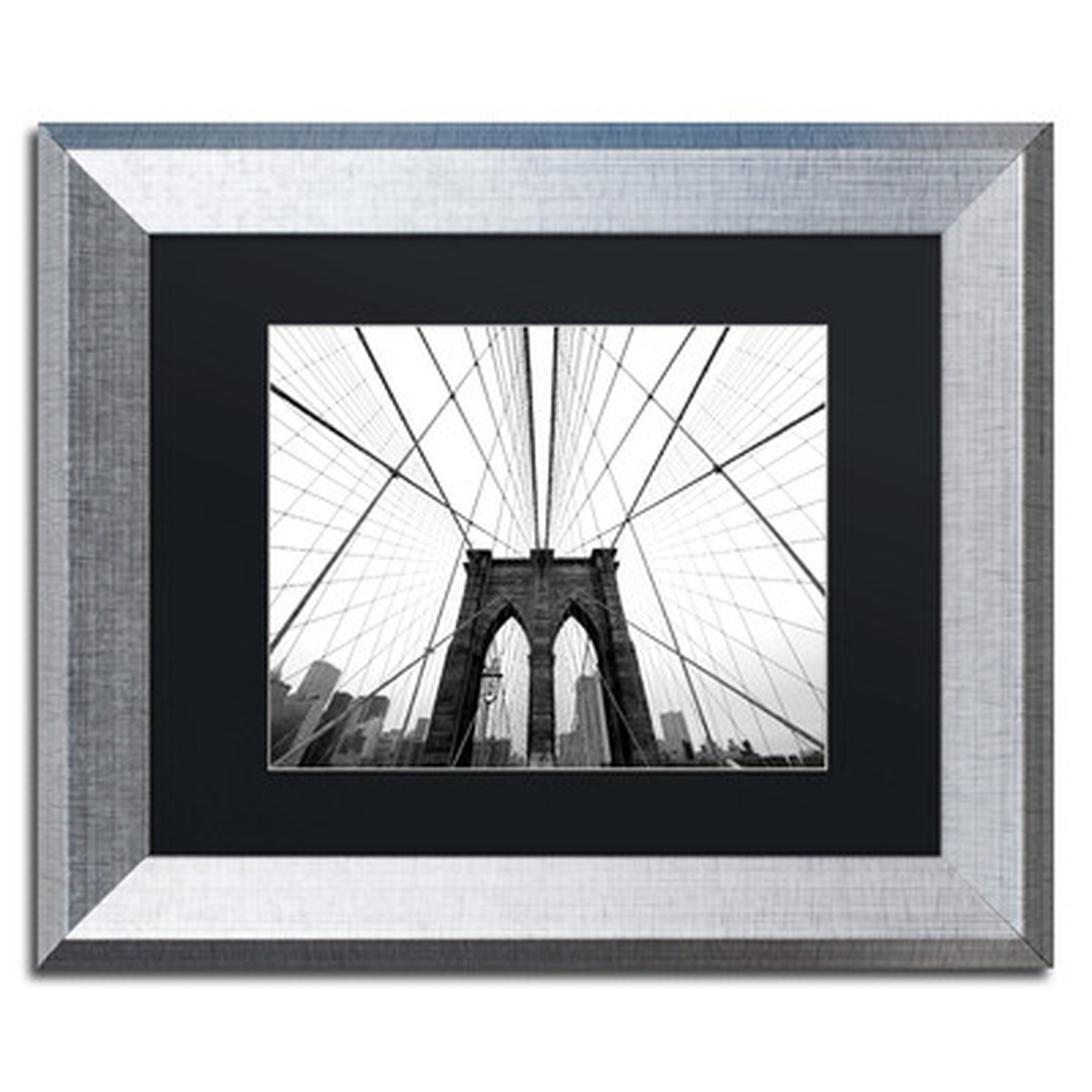 NYC Brooklyn Bridge by Nina Papiorek Framed Photographic Print - Wayfair