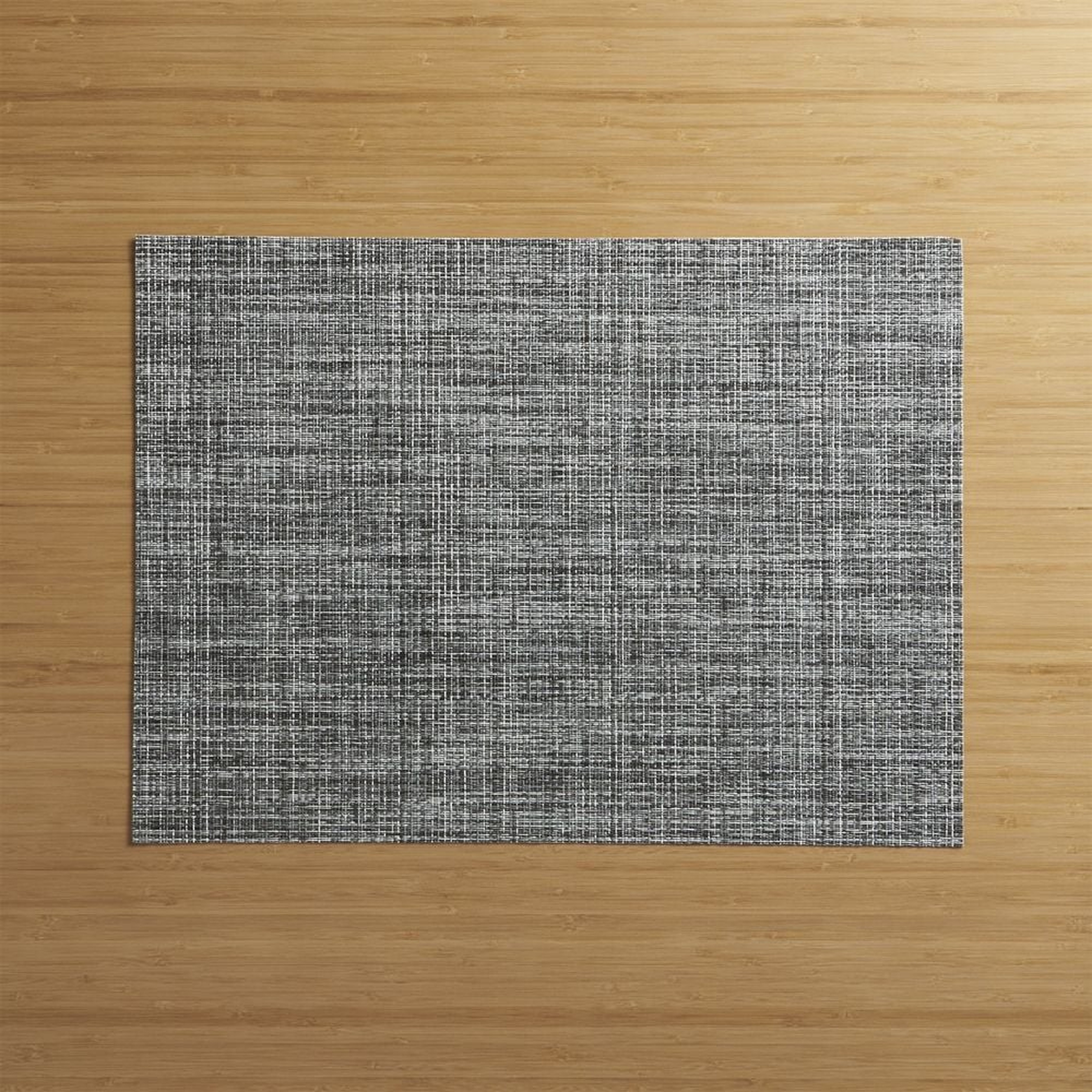 Chilewich ® Rectangular Crepe Grey Easy-Clean Vinyl Placemat - Crate and Barrel