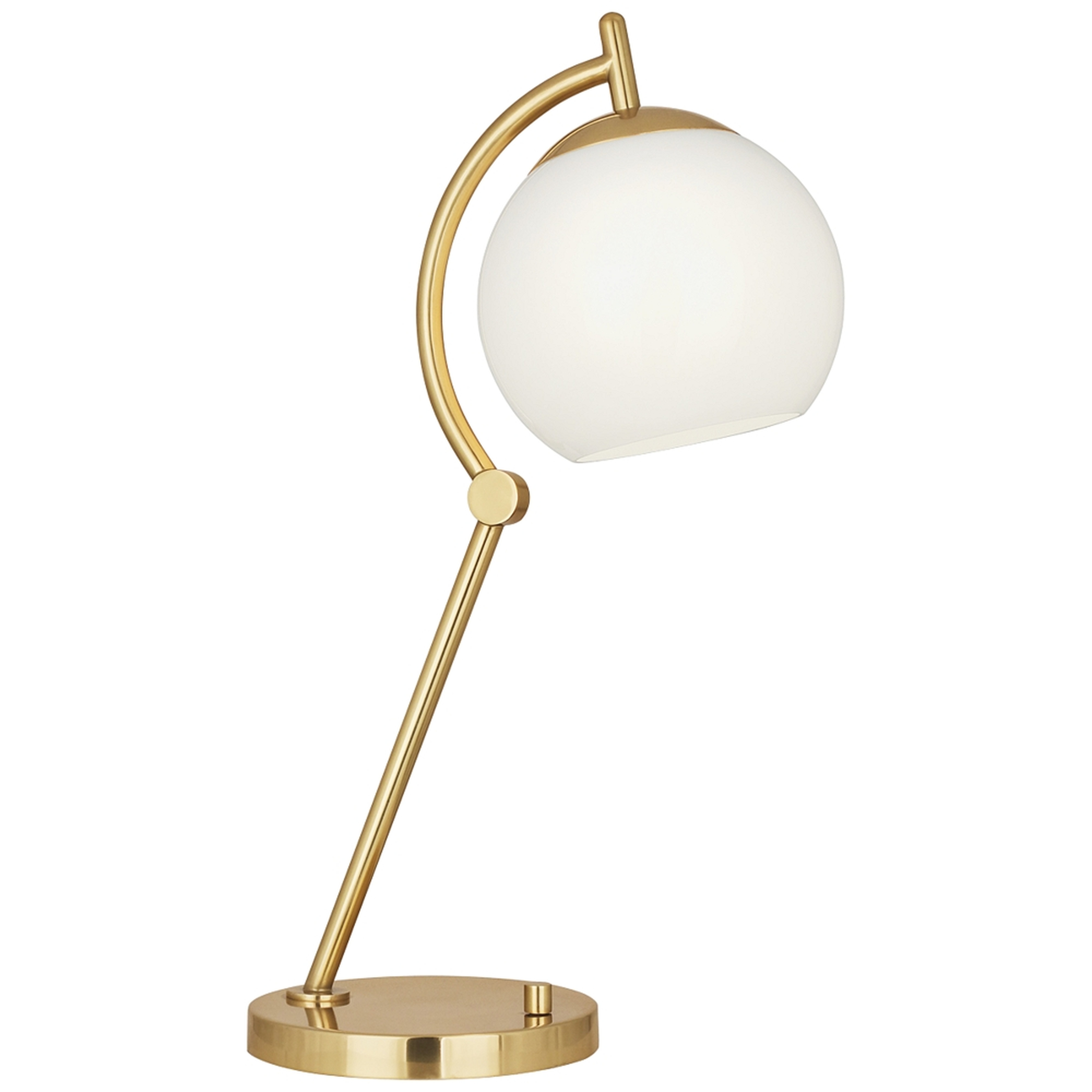Robert Abbey Nova Modern Brass Metal Desk Lamp with USB Port - Style # 71J46 - Lamps Plus