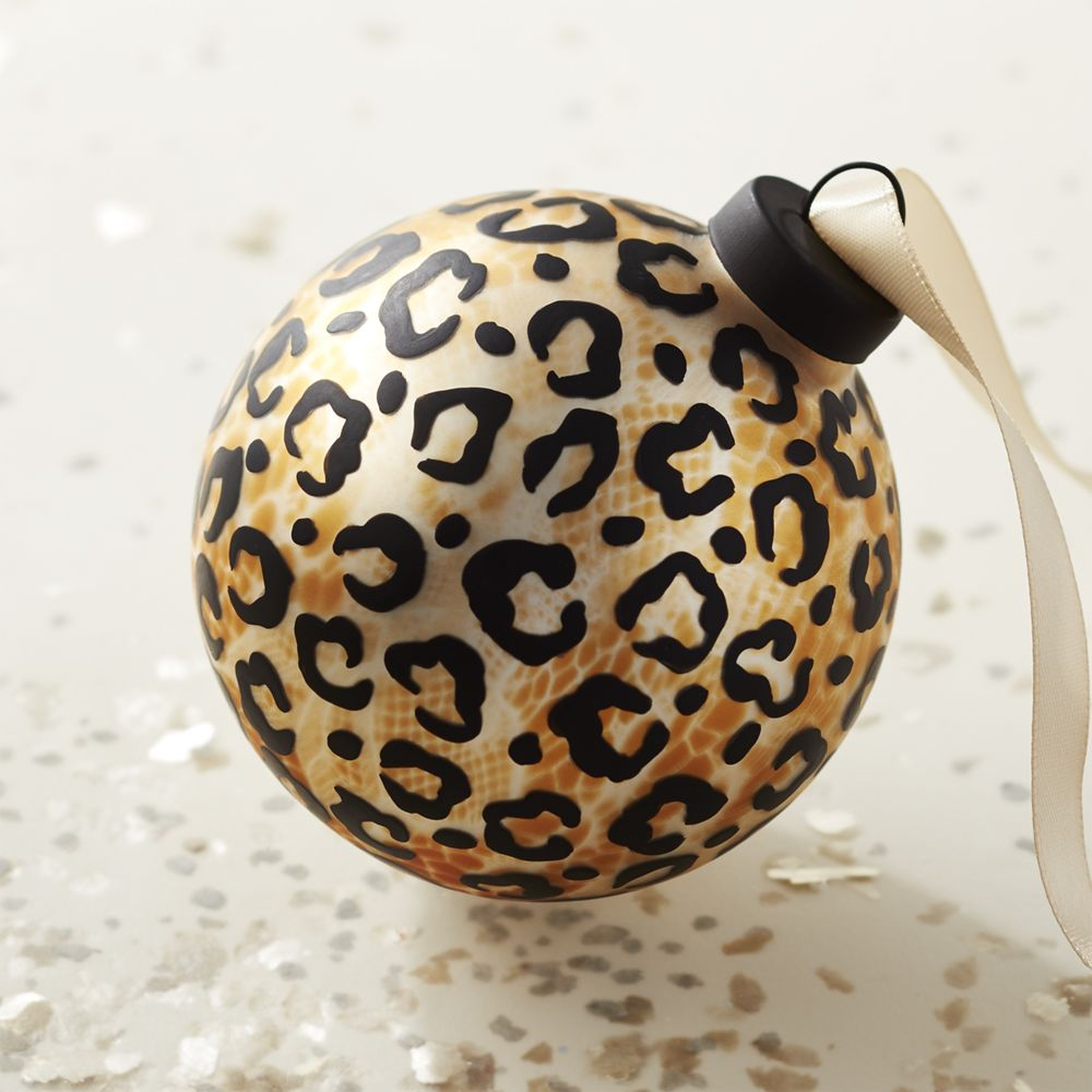 Glass Cheetah Ornament - CB2