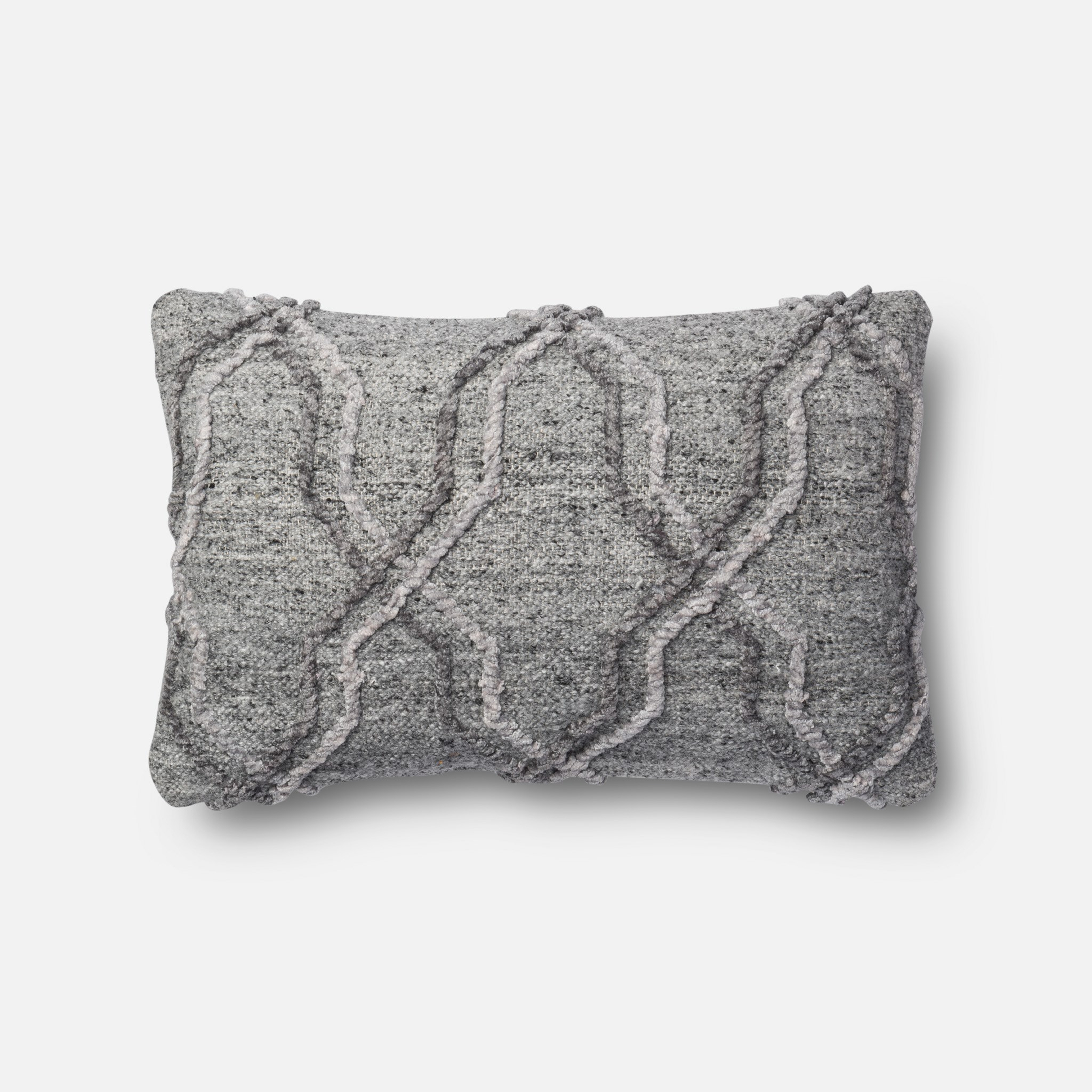 Magnolia Home by Joanna Gaines x Loloi Pillows P1014 Grey 13" x 21" Cover Only - Loloi Rugs
