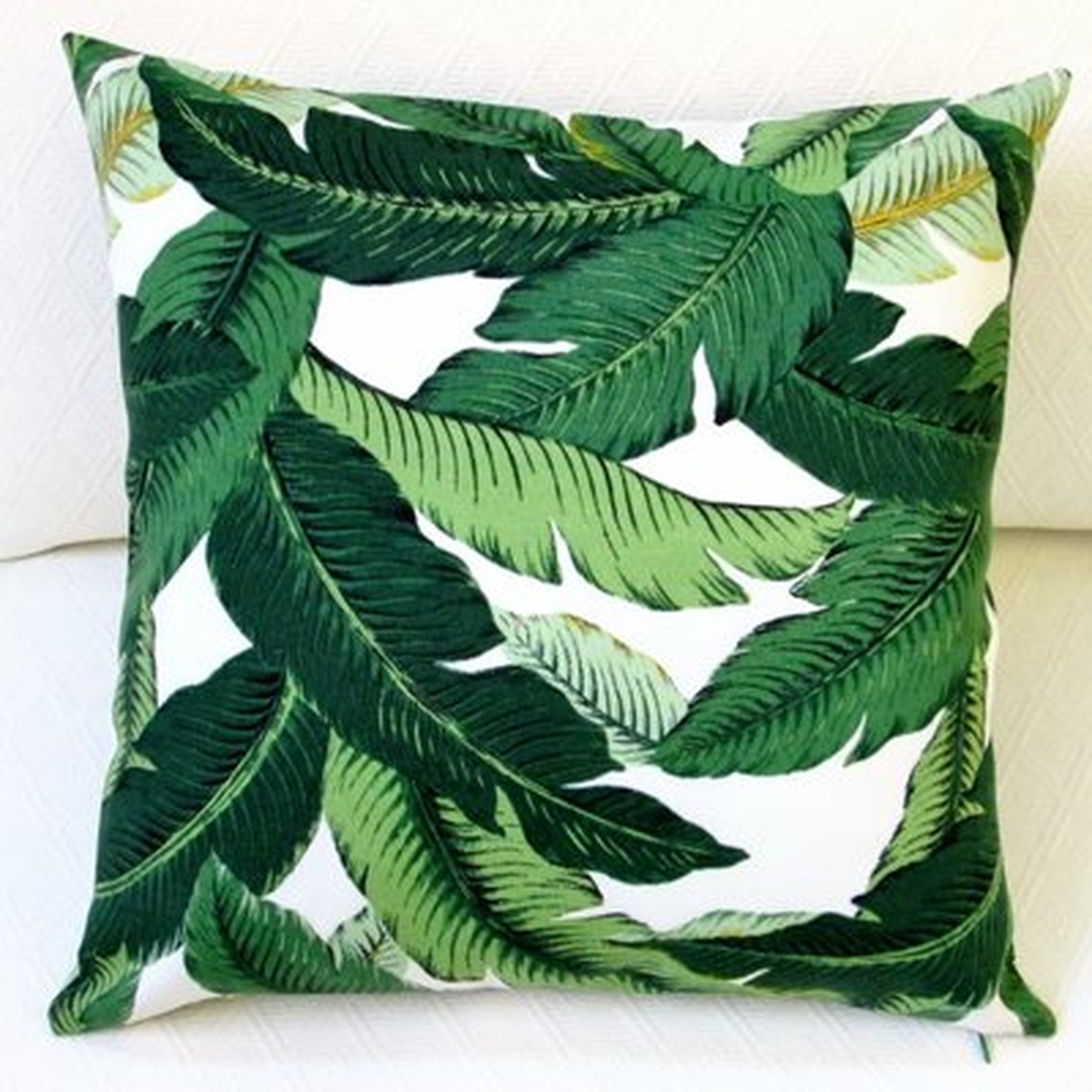 Jaylee Island Hopping Emerald Tropical Palm Leaf Outdoor Pillow Cover, set of 2 - Wayfair