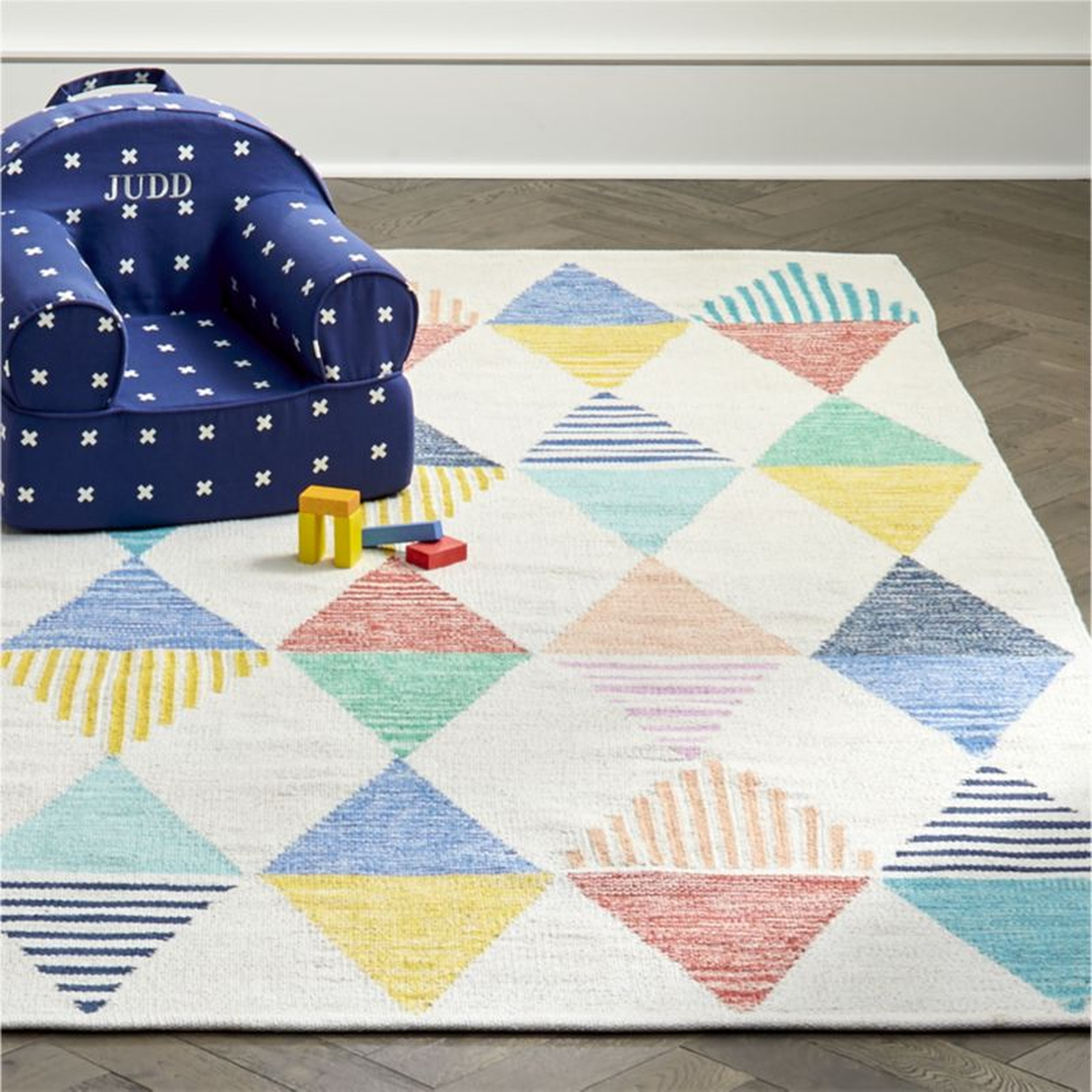 Colorful Triangle 4 x 6' Rug - Crate and Barrel