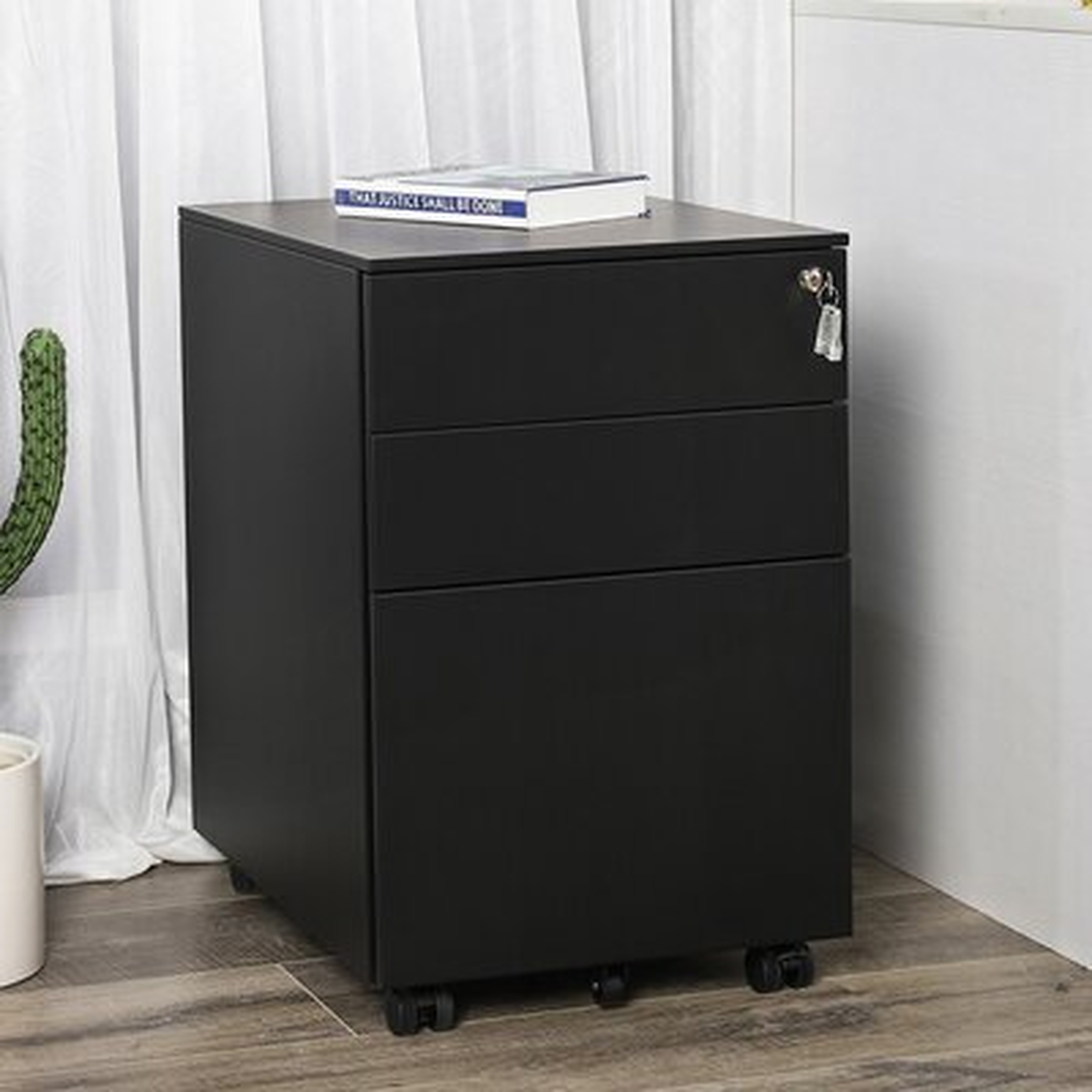 Sidwell Steel 3-Drawer Mobile Vertical Filing Cabinet - Wayfair