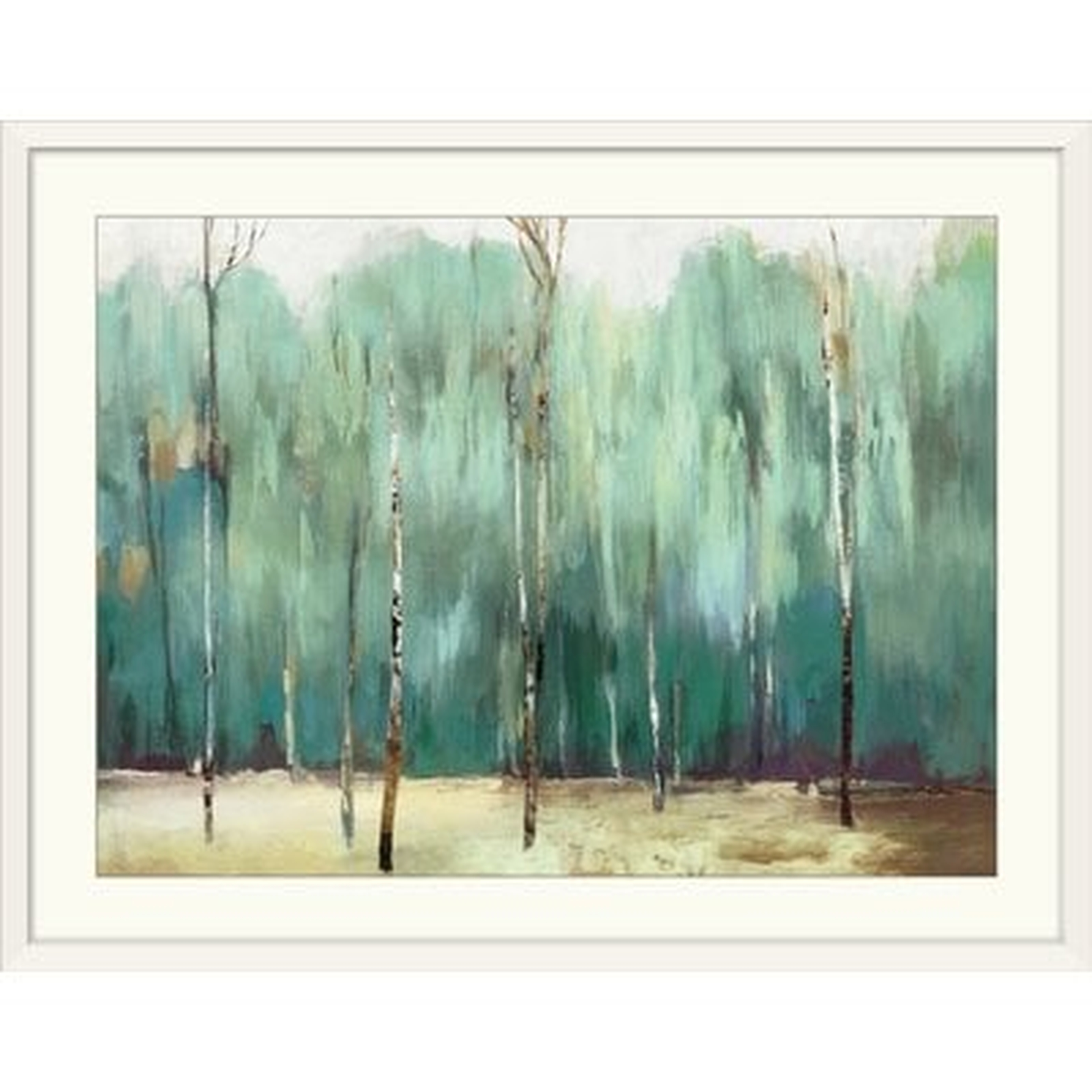 'Teal Forest' PI Studio Painting Print - AllModern
