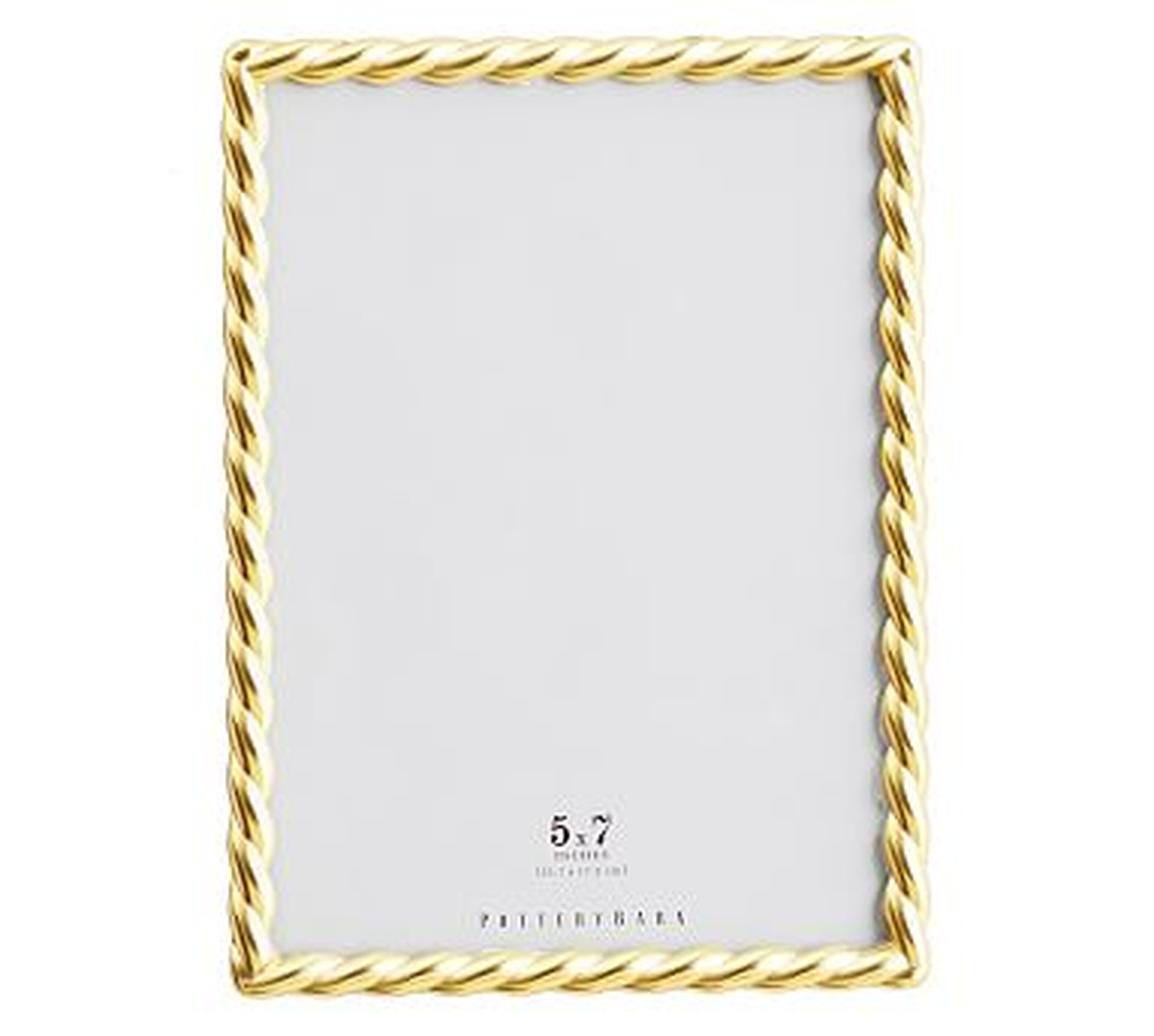 Rope Plated Frame, Gold - 5 x 7" - Pottery Barn