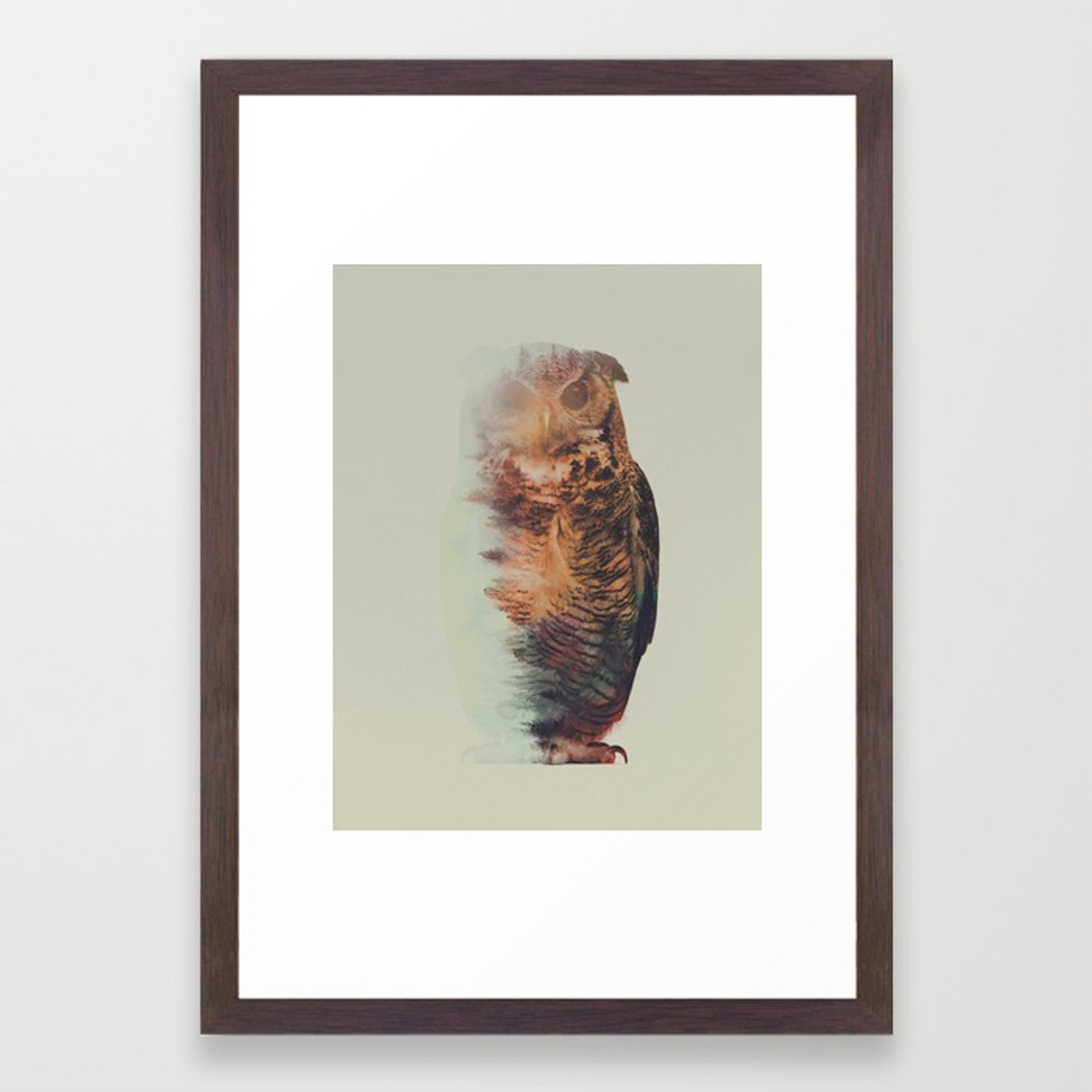 Norwegian Woods: The Owl Framed Art Print by Andreaslie - Society6