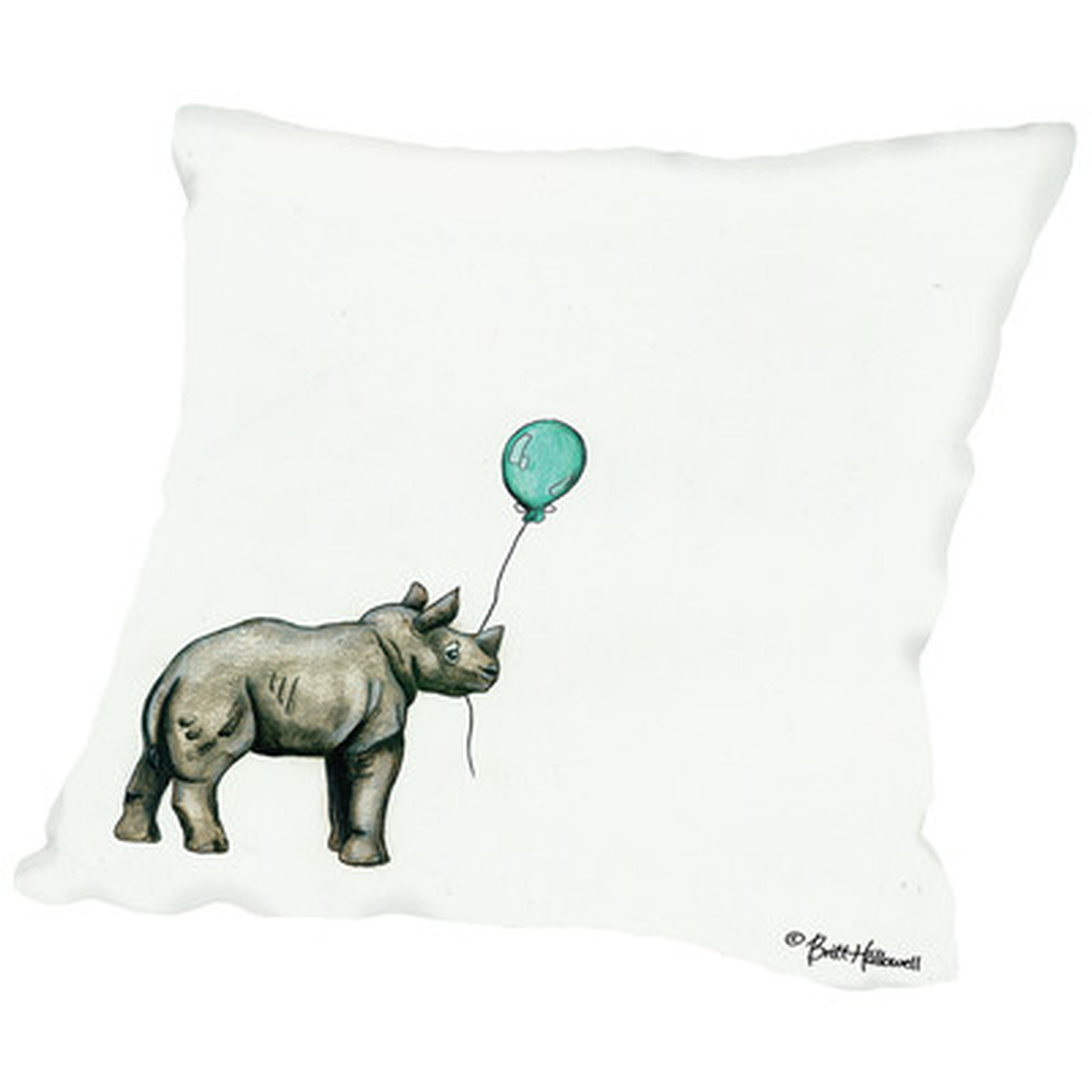 Martha Nursery Rhino Throw Pillow - Wayfair