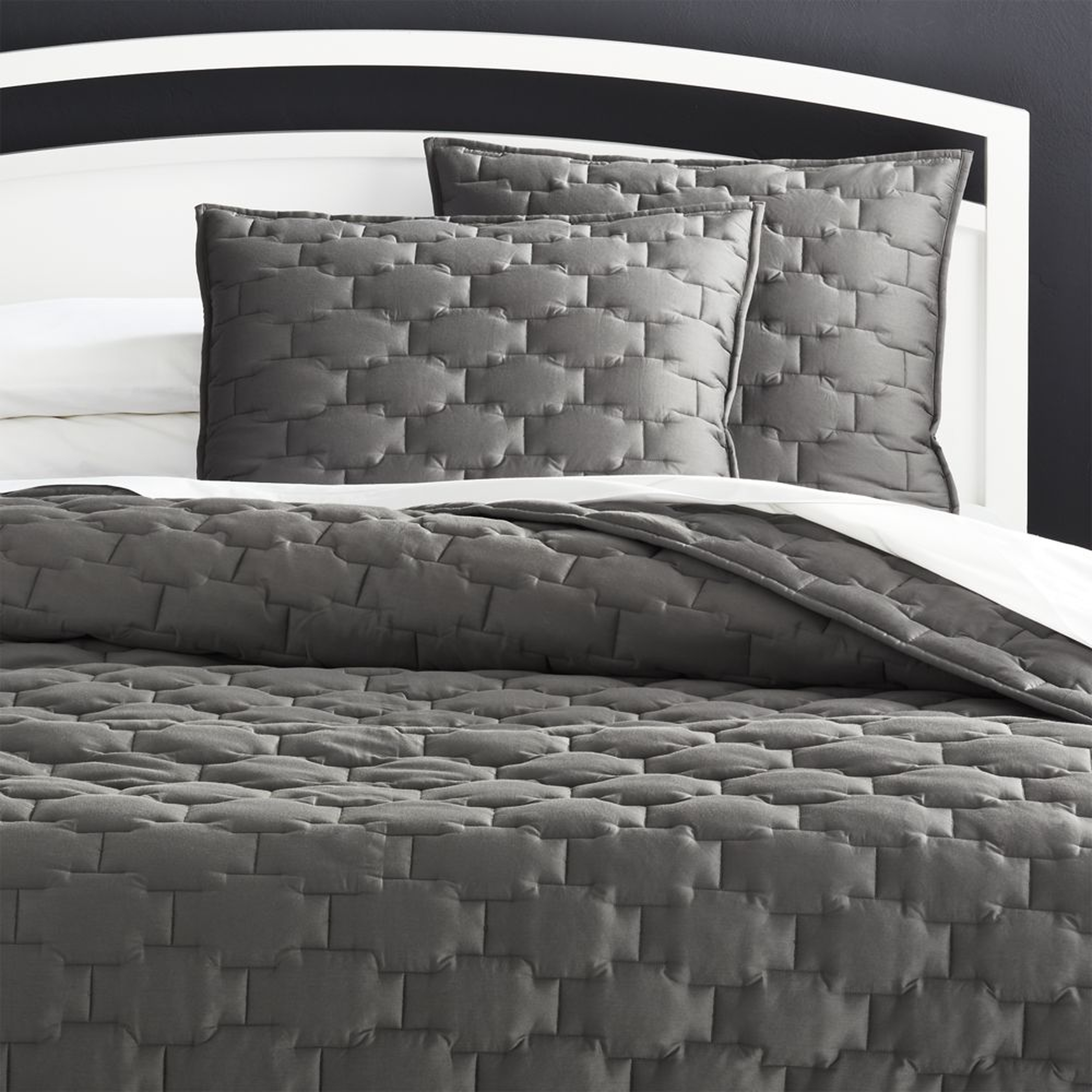 Palazzo Grey Quilt King - Crate and Barrel
